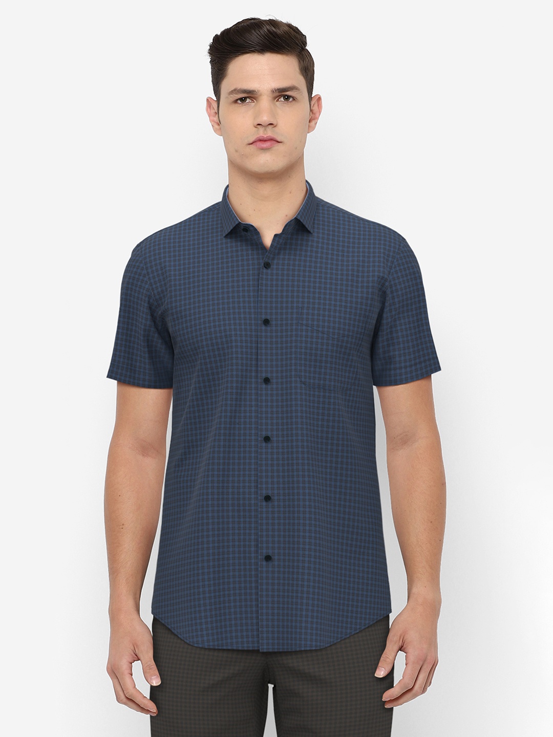 Peter England Men Navy Blue Slim Fit Grid Tattersall Checks Checked Formal Shirt
Peter England Men Navy Blue Slim Fit Grid Tattersall Checks Checked Formal Shirt