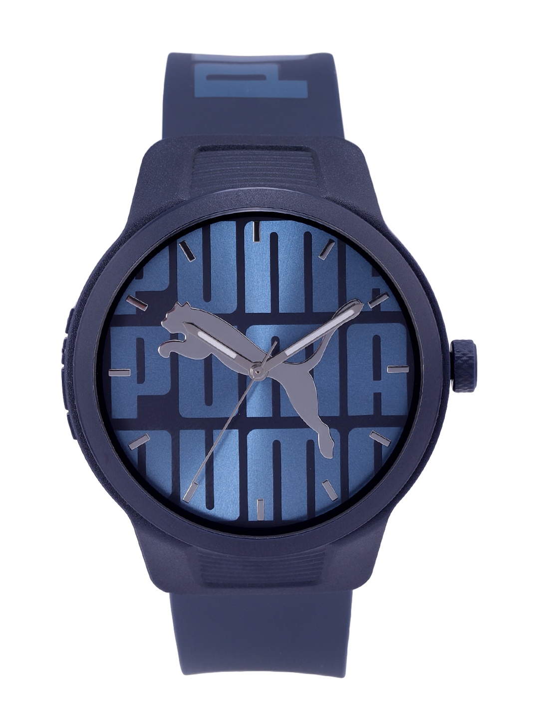 Puma Men Blue Brand Logo Printed Dial & Blue Straps Reset V2 Analogue Watch P5096