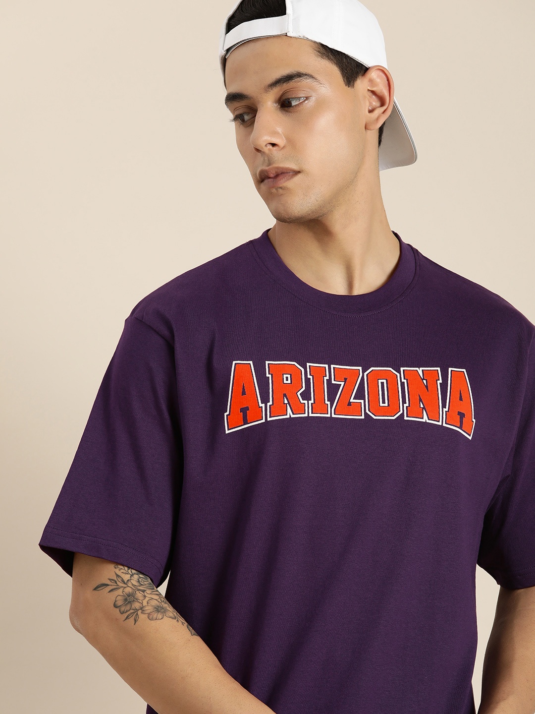 DILLINGER Men Purple & Orange Printed Drop-Shoulder Sleeves Pure Cotton Oversize T-shirt
DILLINGER Men Purple & Orange Printed Drop-Shoulder Sleeves Pure Cotton Oversize T-shirt
