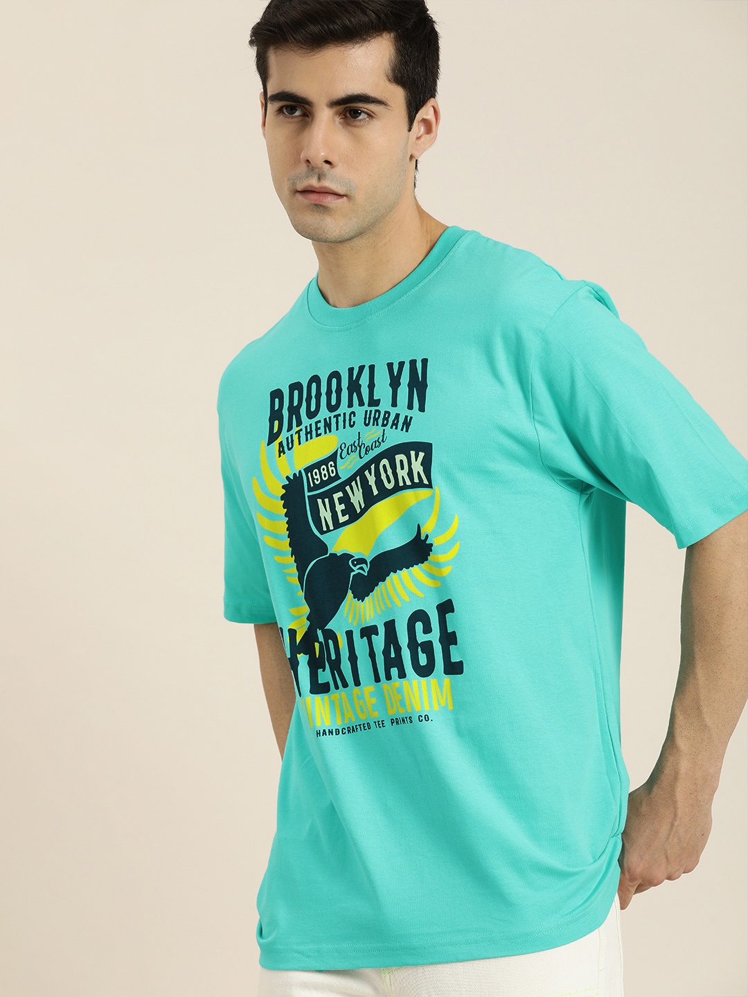 DILLINGER Men Blue & Black Printed Drop-Shoulder Sleeves Pure Cotton Oversized T-shirt
DILLINGER Men Blue & Black Printed Drop-Shoulder Sleeves Pure Cotton Oversized T-shirt