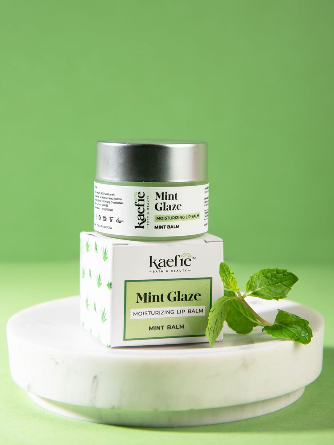 KAEFIE BEAUTY Mint Glaze Moisturizing Lip Balm with Grapeseed Oil & Aloe Vera - 15g, Green
KAEFIE BEAUTY Mint Glaze Moisturizing Lip Balm with Grapeseed Oil & Aloe Vera - 15g, Green