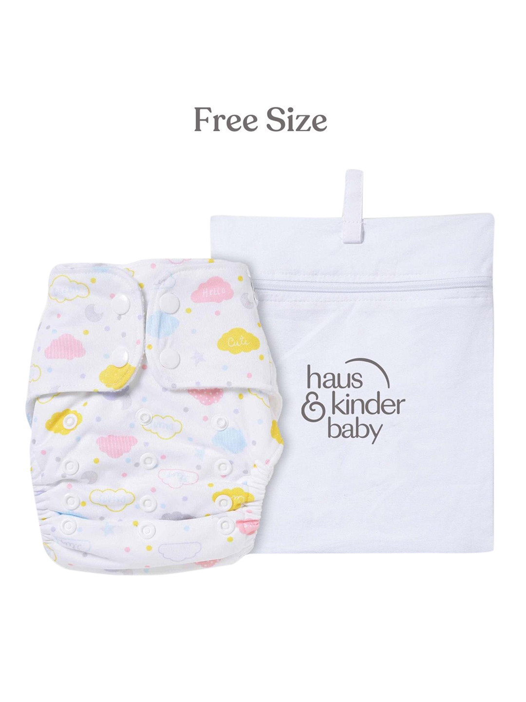 haus & kinder Kids Reusable Baby Cloth Diaper With Cotton Insert & Booster Pads, Cream
haus & kinder Kids Reusable Baby Cloth Diaper With Cotton Insert & Booster Pads, Cream