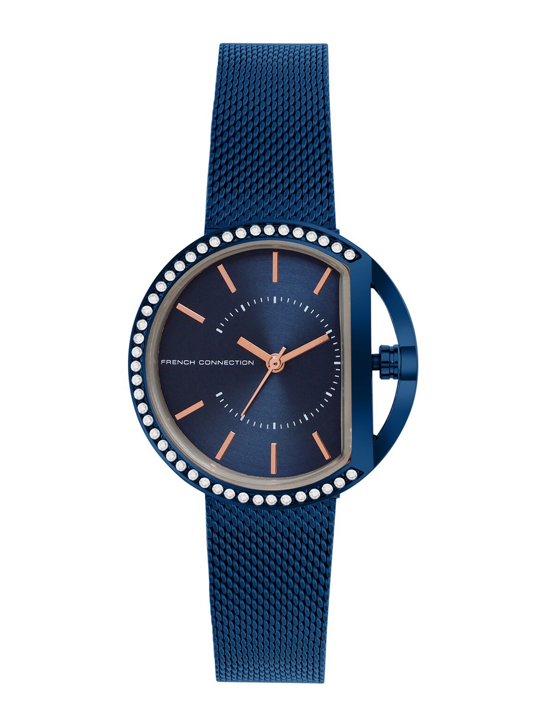 French Connection Women Blue Printed Dial & Blue Stainless Steel Bracelet Style Straps Analogue Watch
French Connection Women Blue Printed Dial & Blue Stainless Steel Bracelet Style Straps Analogue Watch