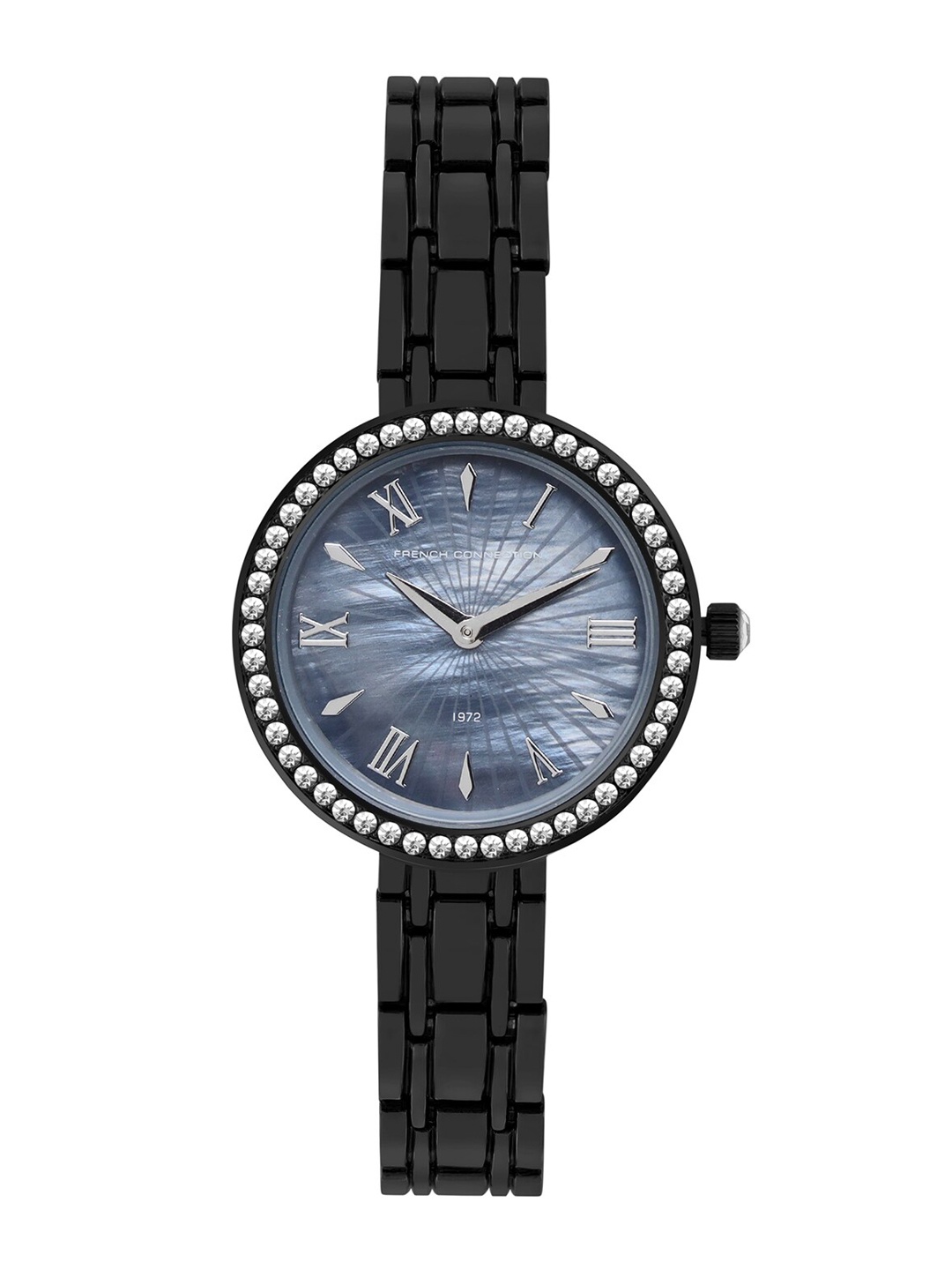 French Connection Women Black Mother of Pearl Dial & Black Stainless Steel Bracelet Style Straps Analogue Watch
French Connection Women Black Mother of Pearl Dial & Black Stainless Steel Bracelet Style Straps Analogue Watch