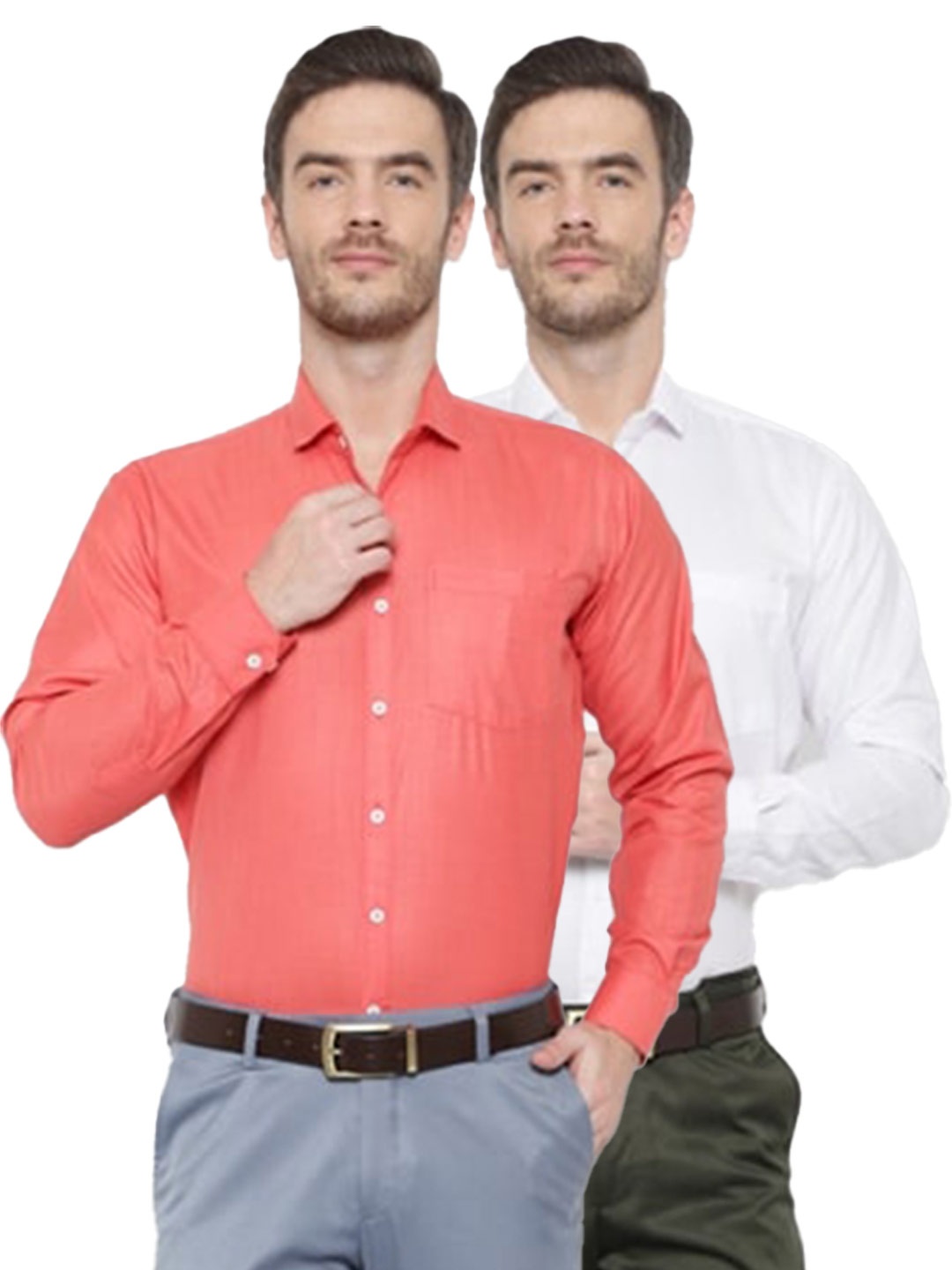 Srey trends Men Orange Comfort Slim Fit Formal Shirt