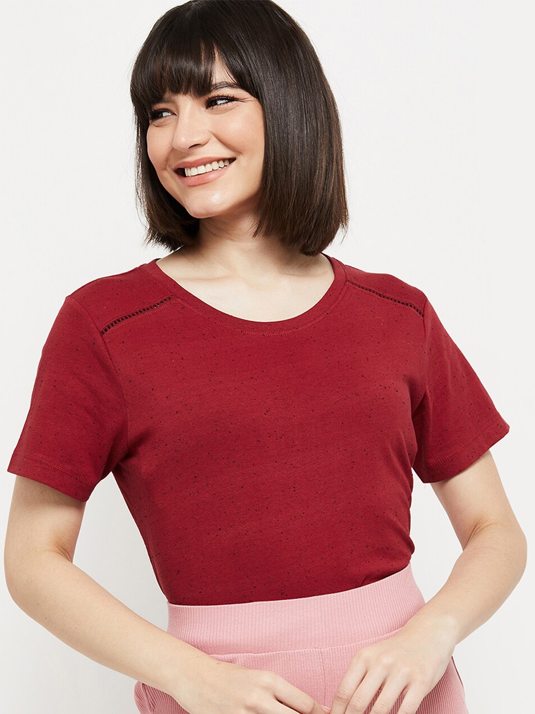 max Women Red T-shirt