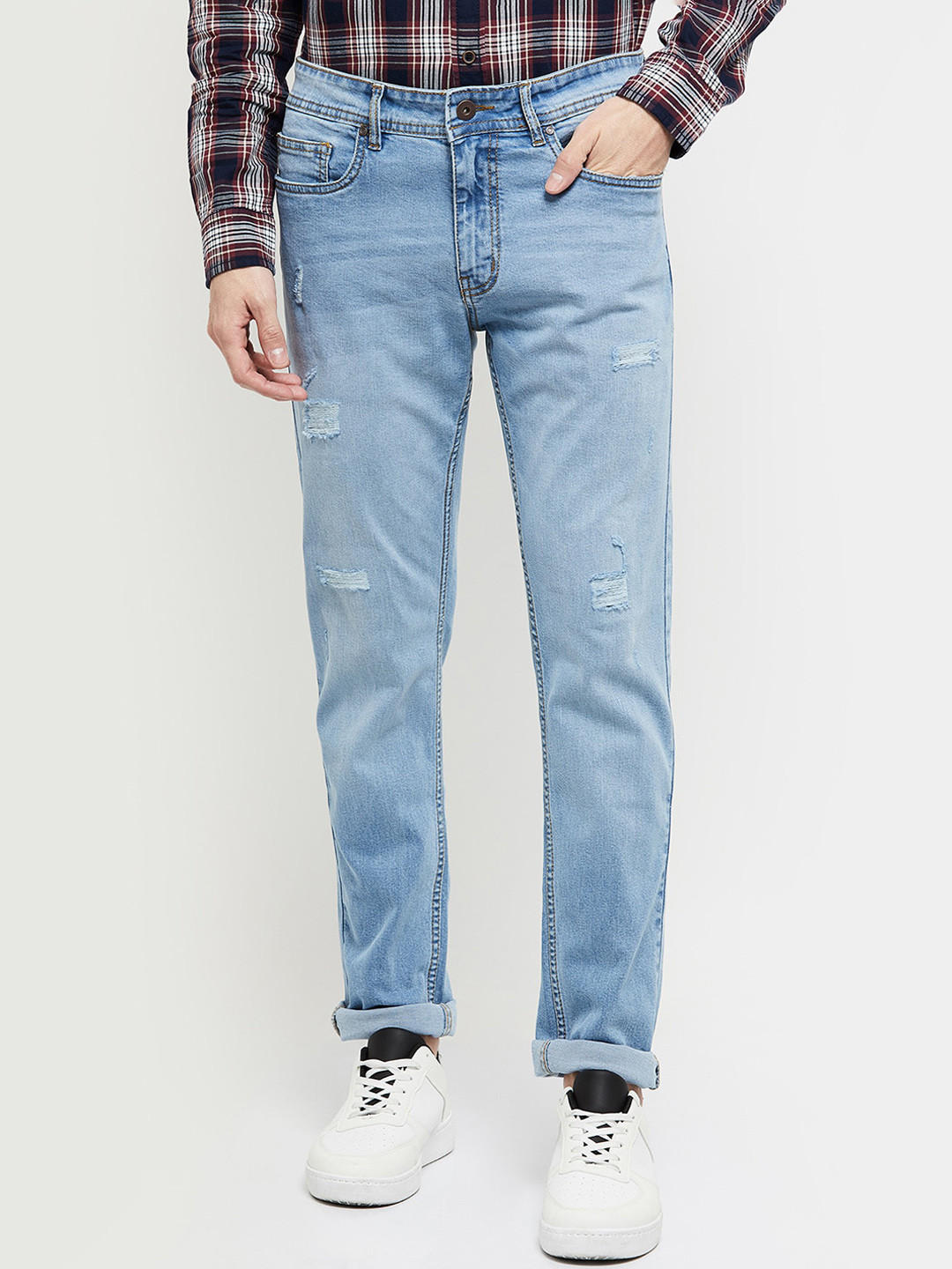 max Men Blue Skinny Fit Mildly Distressed Heavy Fade Stretchable Jeans 
max Men Blue Skinny Fit Mildly Distressed Heavy Fade Stretchable Jeans