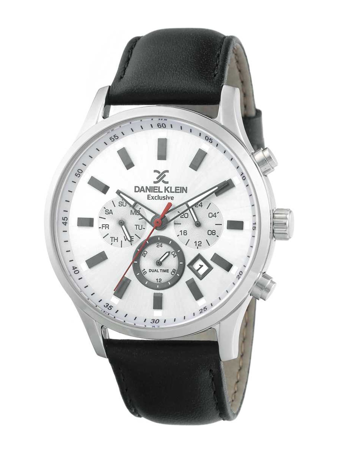 Daniel Klein Men Silver-Toned Embellished Dial & Black Leather Straps Analogue Watch DK 1 12284-1-New
Daniel Klein Men Silver-Toned Embellished Dial & Black Leather Straps Analogue Watch DK 1 12284-1-New