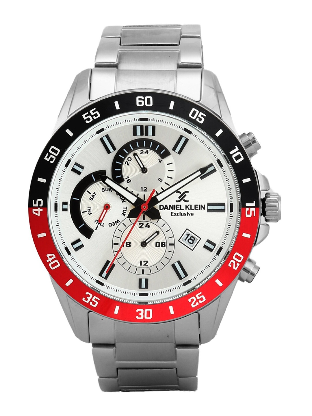 Daniel Klein Men Silver-Toned Dial & Silver Toned Stainless Steel Bracelet Style Straps Analogue Watch
Daniel Klein Men Silver-Toned Dial & Silver Toned Stainless Steel Bracelet Style Straps Analogue Watch