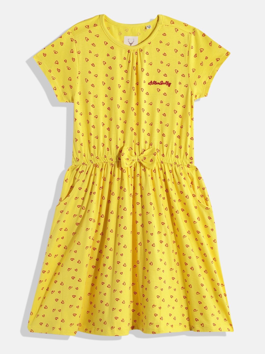 Allen Solly Junior Girls Conversational Printed Pure Cotton Fit & Flare Dress, Yellow
Allen Solly Junior Girls Conversational Printed Pure Cotton Fit & Flare Dress, Yellow