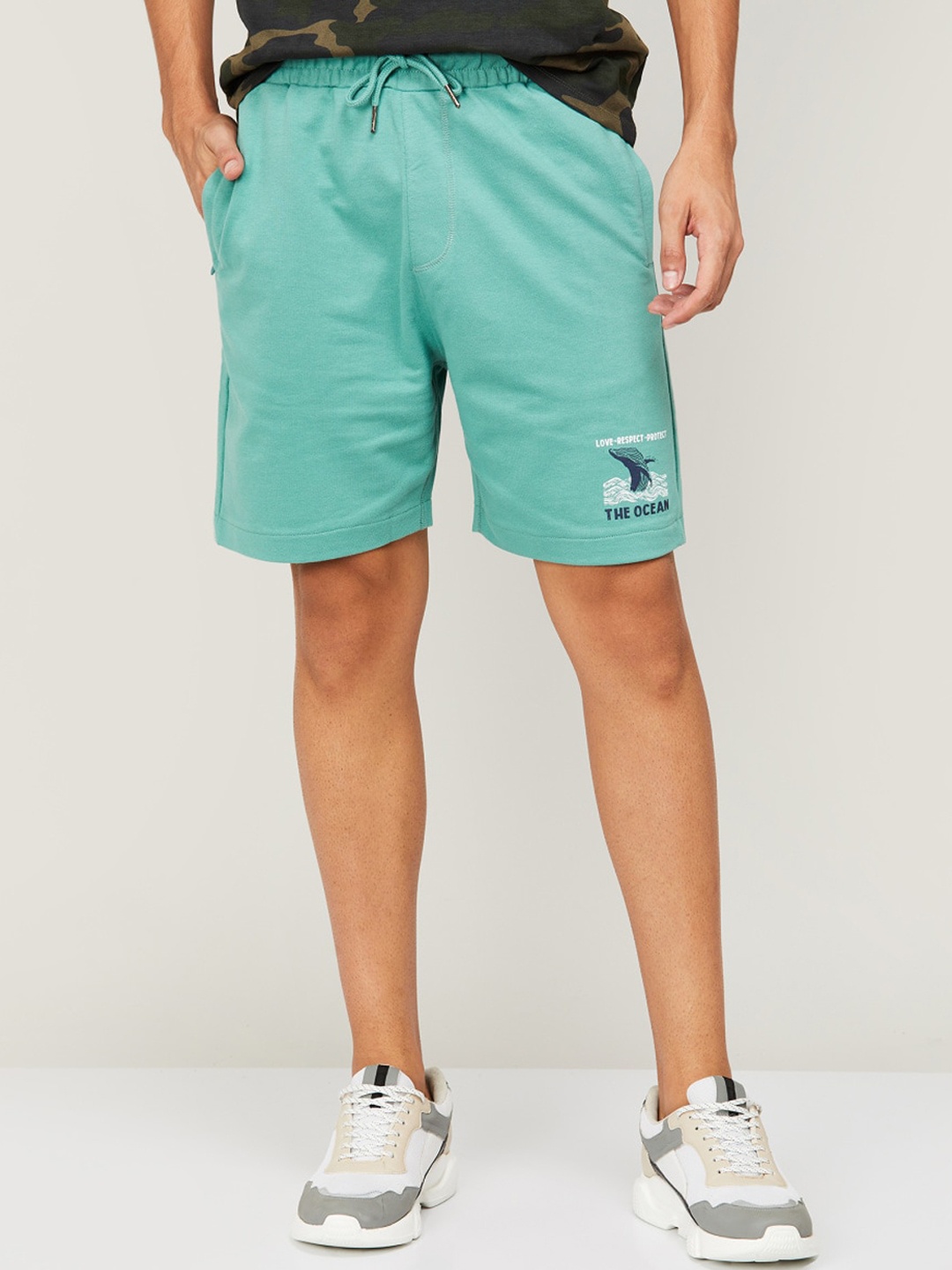 Fame Forever by Lifestyle Men Green Sports Shorts