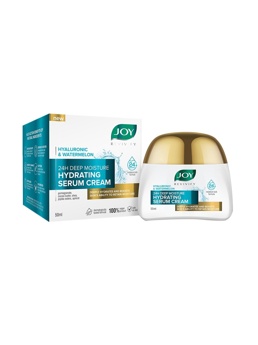 JOY Revivify Hyaluronic & Watermelon 24H Deep Moisture Hydrating Serum Cream 50 ml, White
JOY Revivify Hyaluronic & Watermelon 24H Deep Moisture Hydrating Serum Cream 50 ml, White