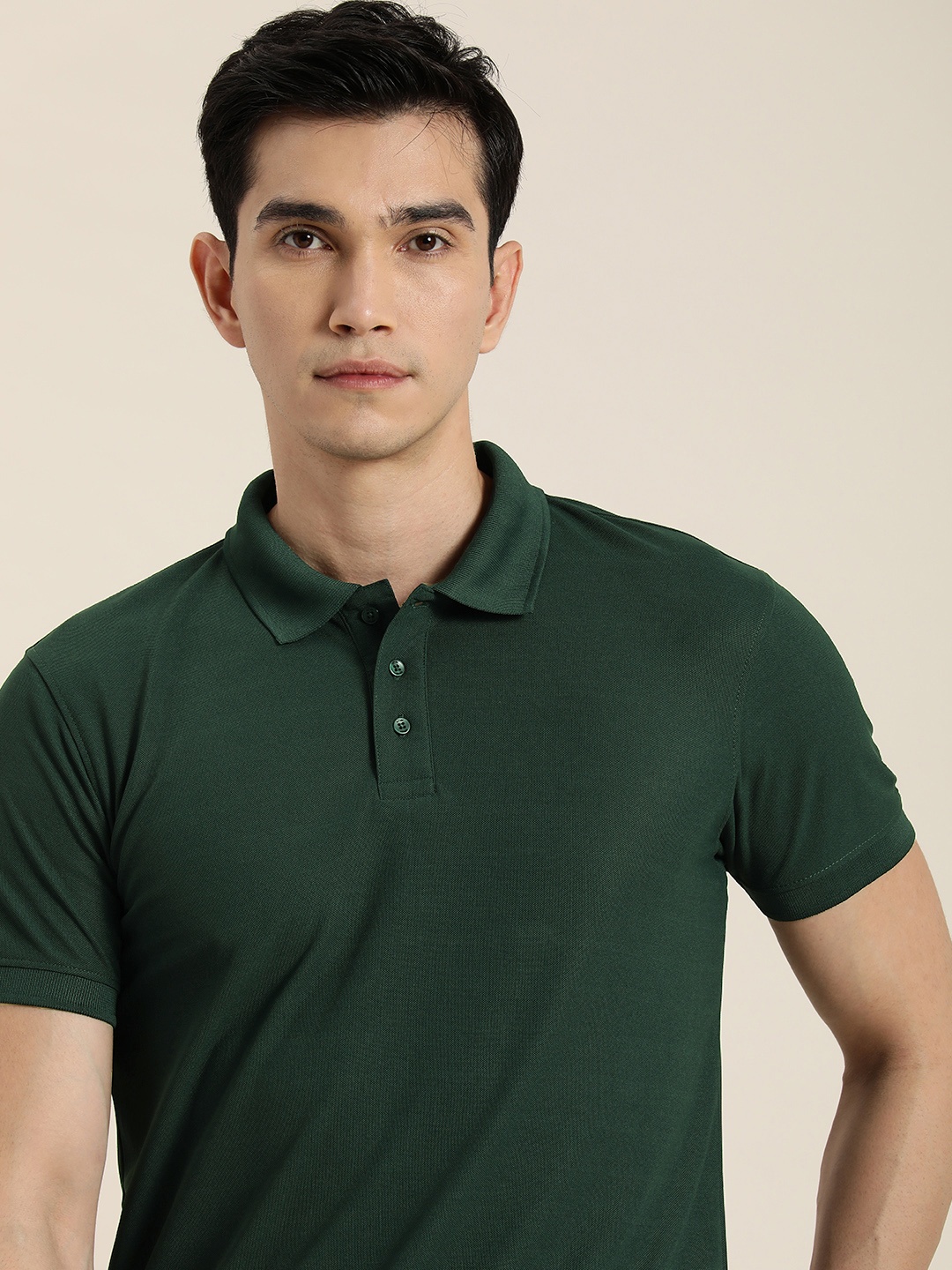 ether Men Pine Green Solid Polo Collar Regular Sleeves Antimicrobial Slim Fit T-shirt
ether Men Pine Green Solid Polo Collar Regular Sleeves Antimicrobial Slim Fit T-shirt