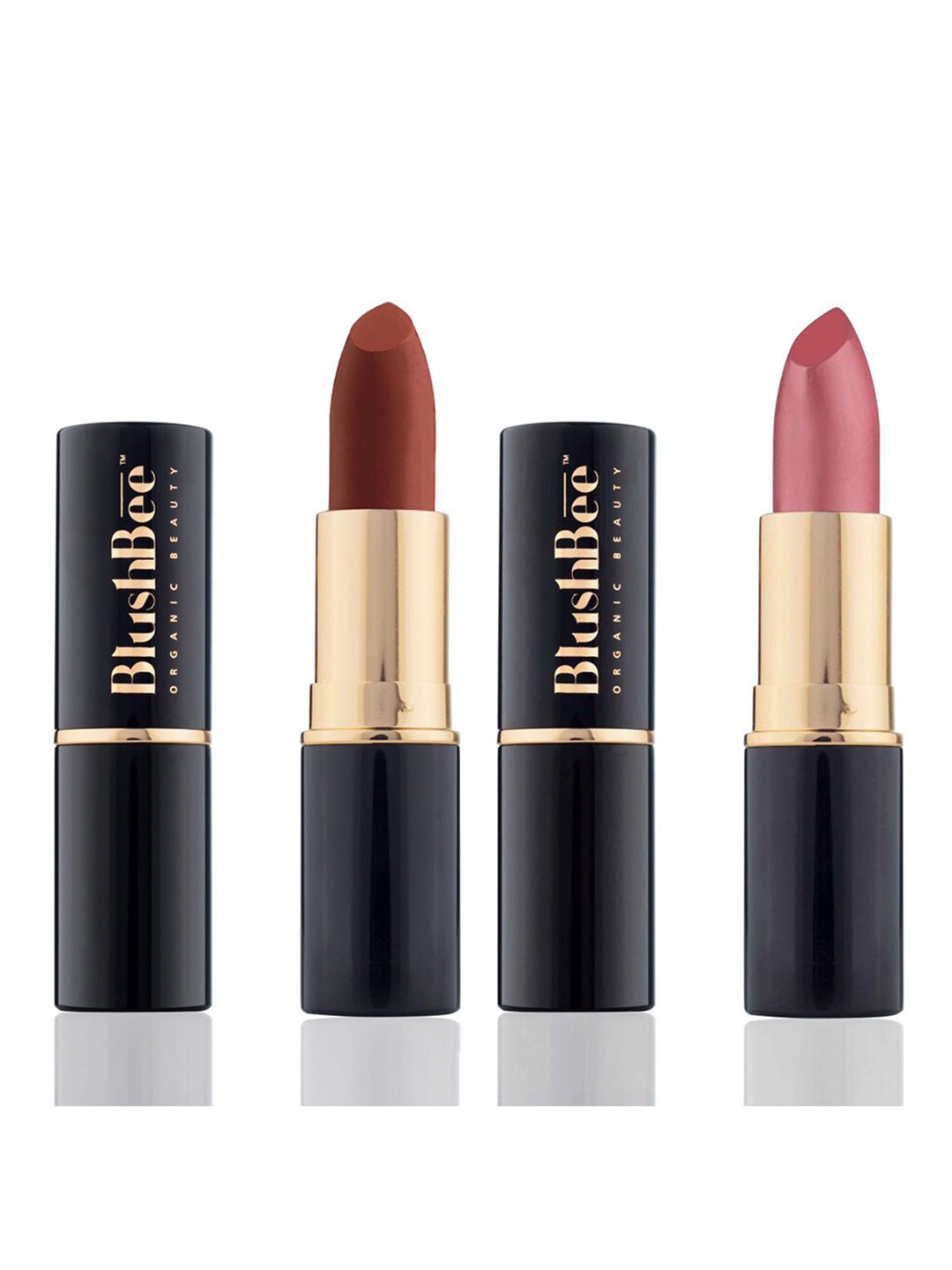 BlushBee Beauty Set of 2 Lip Nourishing Organic Lipsticks - Bronze Diva BB09 & Spring BB12, Brown
BlushBee Beauty Set of 2 Lip Nourishing Organic Lipsticks - Bronze Diva BB09 & Spring BB12, Brown