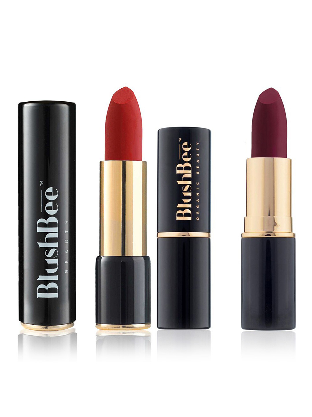 BlushBee Beauty Set of 2 Lip Nourishing Lipsticks - Wine Waltz BB08 & Party Red BB01
BlushBee Beauty Set of 2 Lip Nourishing Lipsticks - Wine Waltz BB08 & Party Red BB01