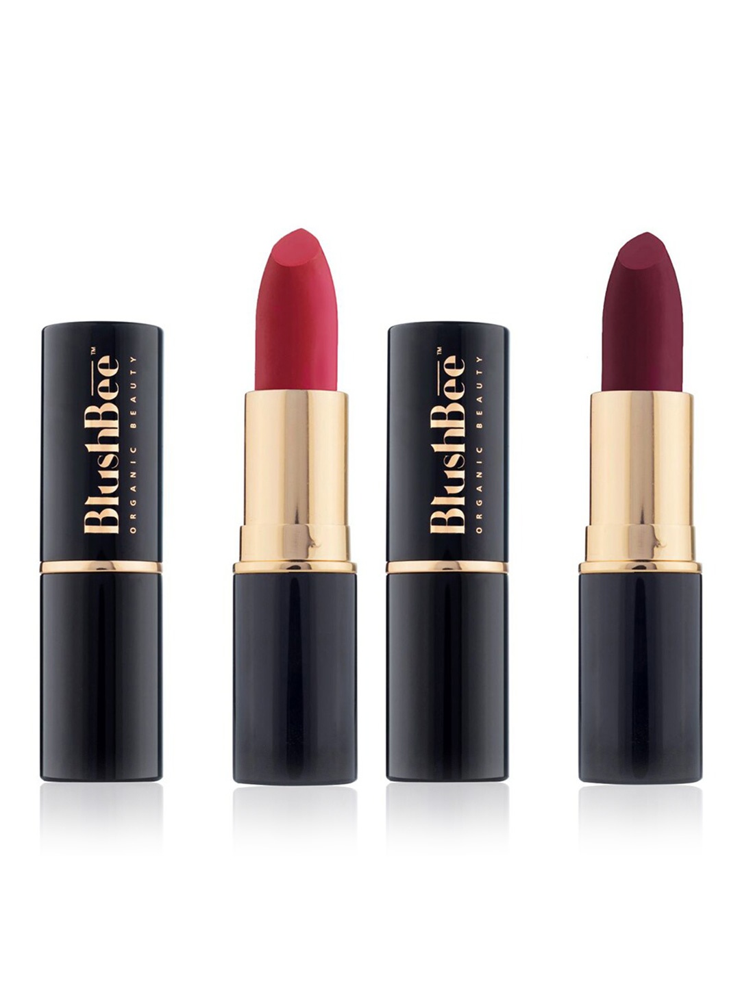 BlushBee Beauty Set of 2 Matte Organic Vegan Lipstick- Wine Waltz BB08 & Flamenco Red BB10, Purple
BlushBee Beauty Set of 2 Matte Organic Vegan Lipstick- Wine Waltz BB08 & Flamenco Red BB10, Purple