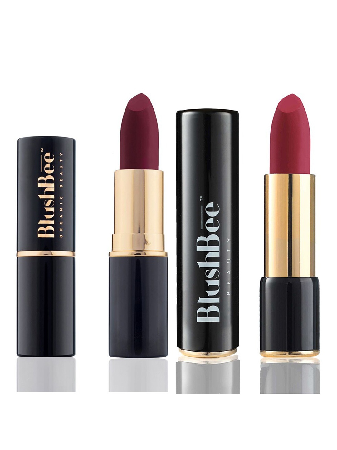 BlushBee Beauty Set of 2 Organic Vegan Lipstick - Deep Hue Maroon BB02 & Wine Waltz BB08
BlushBee Beauty Set of 2 Organic Vegan Lipstick - Deep Hue Maroon BB02 & Wine Waltz BB08