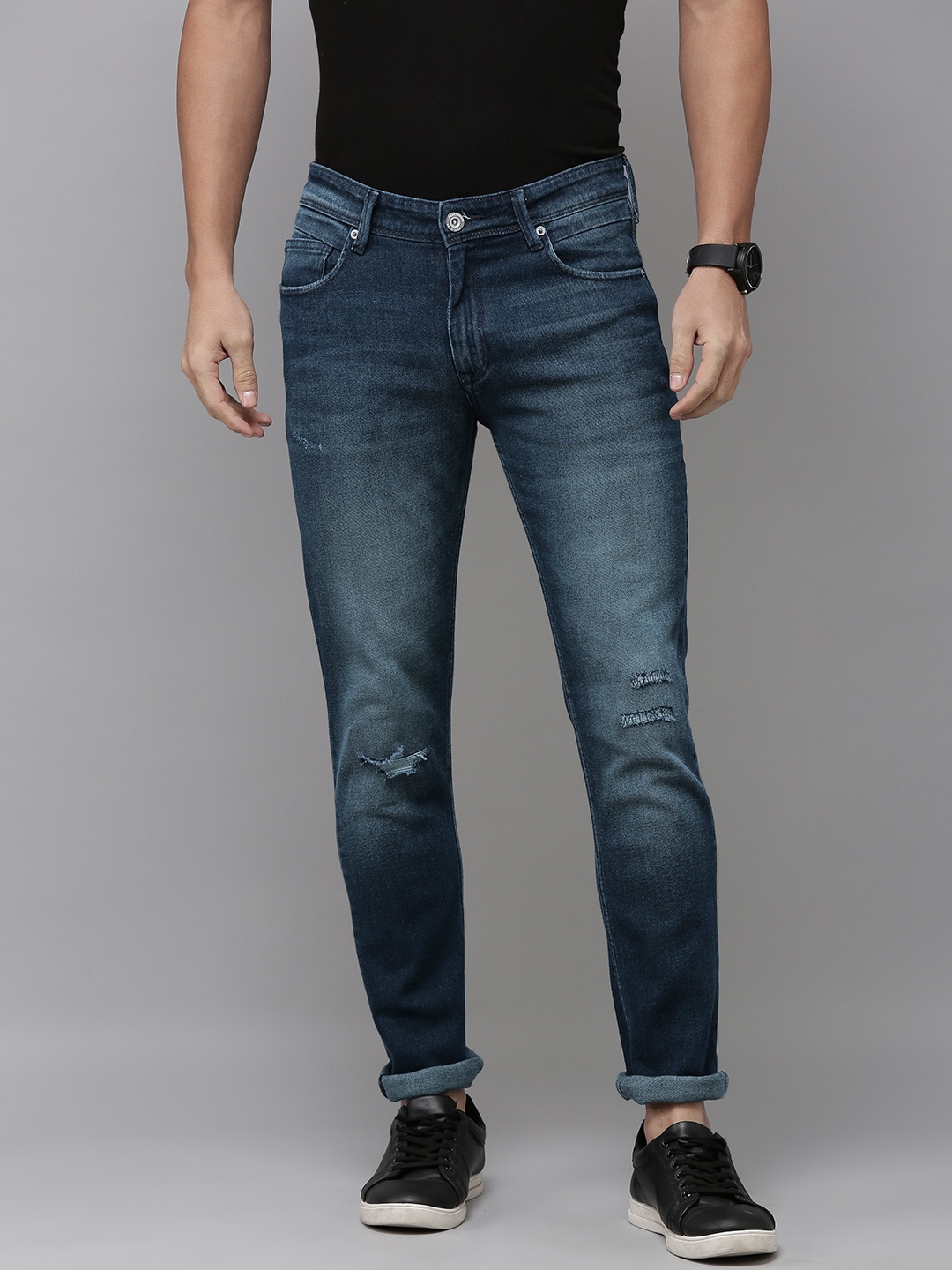 BEAT LONDON by PEPE JEANS Men Vapour Tapered Fit Low-Rise Mildly Distressed Jeans, Blue
BEAT LONDON by PEPE JEANS Men Vapour Tapered Fit Low-Rise Mildly Distressed Jeans, Blue