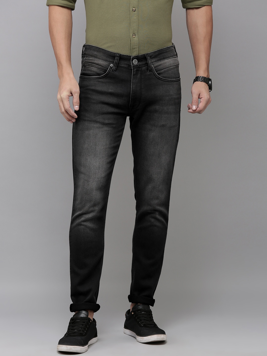 BEAT LONDON by PEPE JEANS Men Regular Fit Heavy Fade Stretchable Jeans, Charcoal
BEAT LONDON by PEPE JEANS Men Regular Fit Heavy Fade Stretchable Jeans, Charcoal