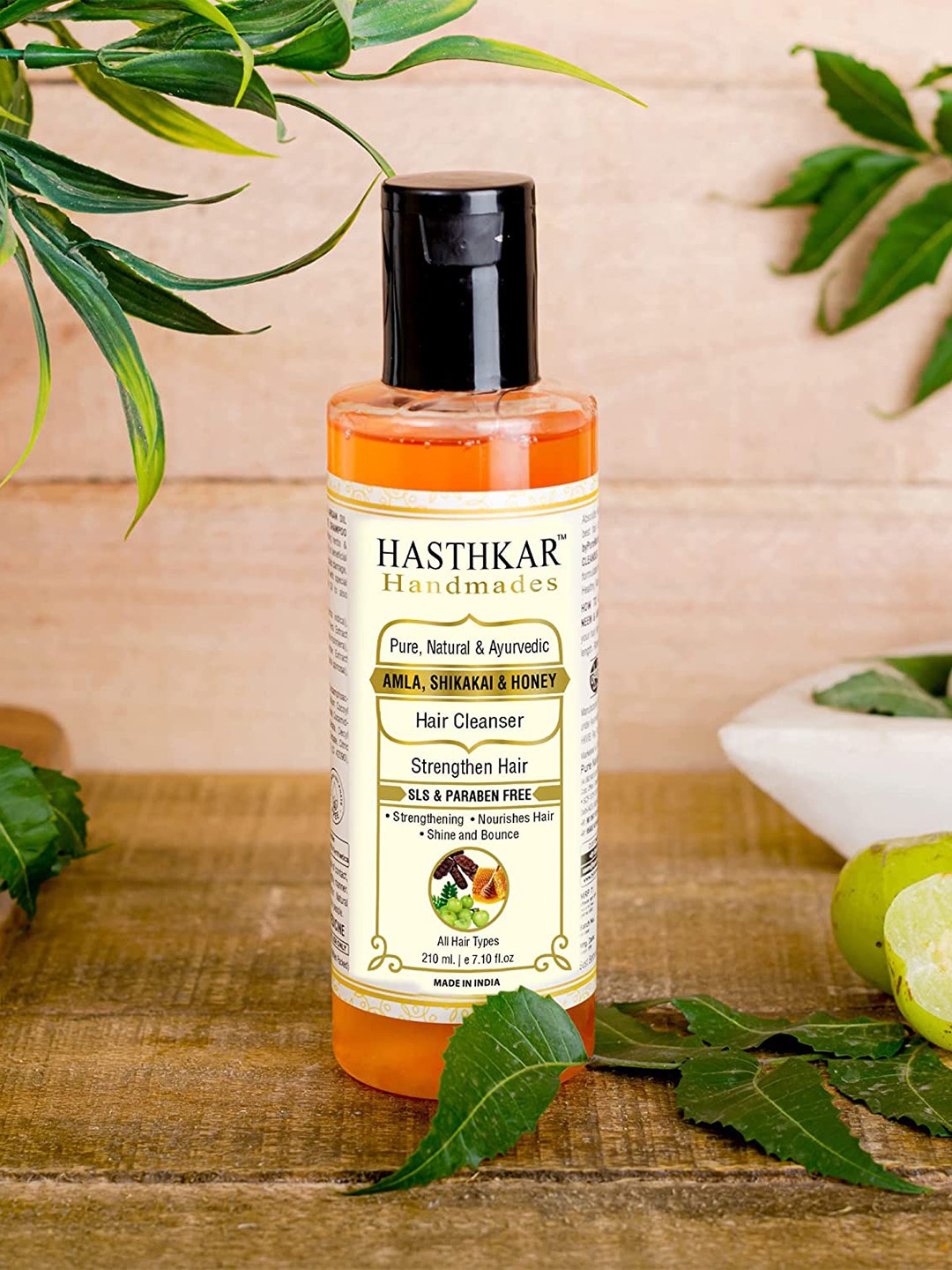 Hasthkar Handmades Natural Amla-Honey & Shikakai Hair Cleanser Shampoo - 210 ml, Orange
Hasthkar Handmades Natural Amla-Honey & Shikakai Hair Cleanser Shampoo - 210 ml, Orange
