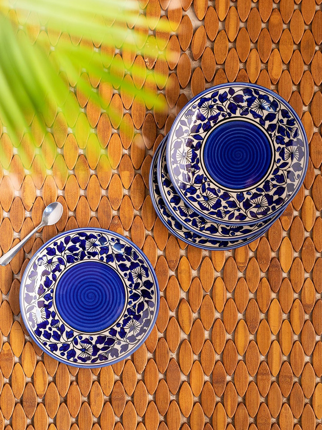 ExclusiveLane Ceramic Side/Quarter Plates Hand-Engraved (Set of 4, Microwave Safe), Navy blue
ExclusiveLane Ceramic Side/Quarter Plates Hand-Engraved (Set of 4, Microwave Safe), Navy blue