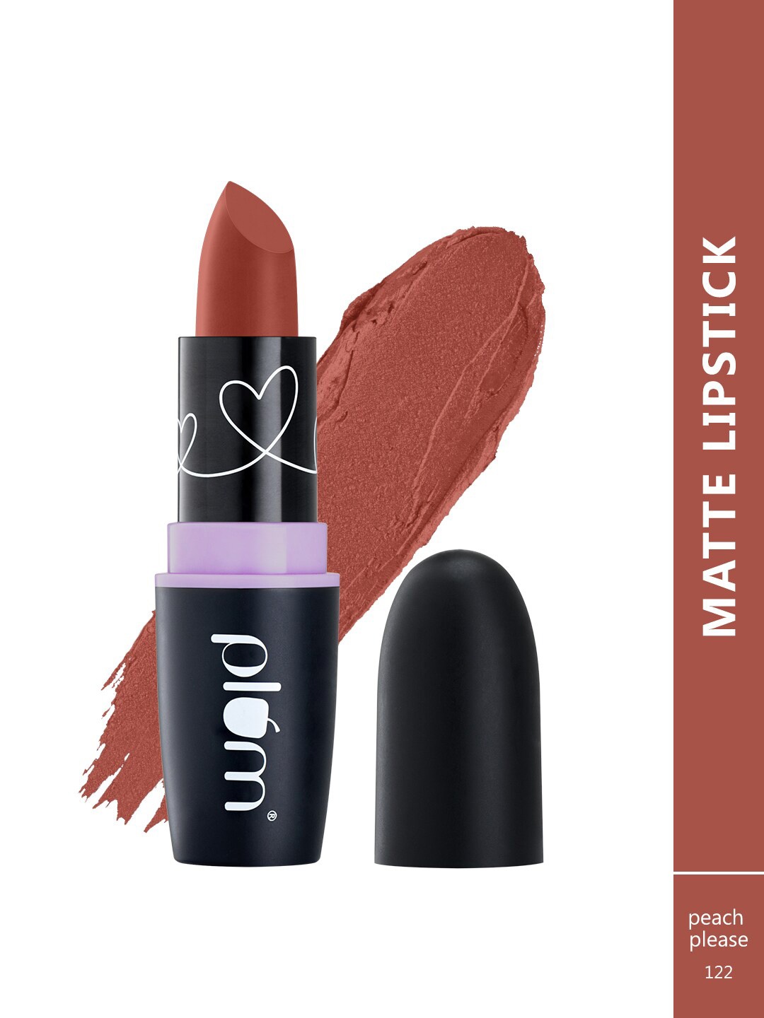 Plum Matterrific Highly Pigmented Non-Drying Vegan Lipstick with Vit E - Peach Please 122
Plum Matterrific Highly Pigmented Non-Drying Vegan Lipstick with Vit E - Peach Please 122