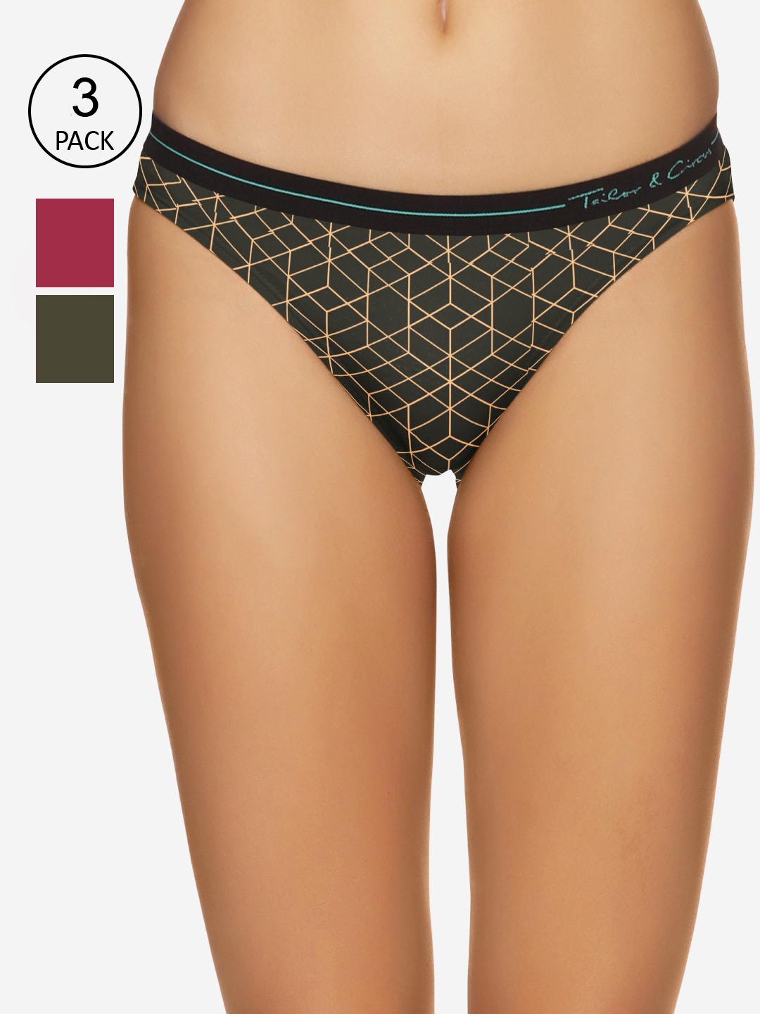 Tailor & Circus Women Puresoft Pack of 3 Anti-Bacterial Bikini Briefs BK_3PK_SG_WP_MG, Assorted
Tailor & Circus Women Puresoft Pack of 3 Anti-Bacterial Bikini Briefs BK_3PK_SG_WP_MG, Assorted