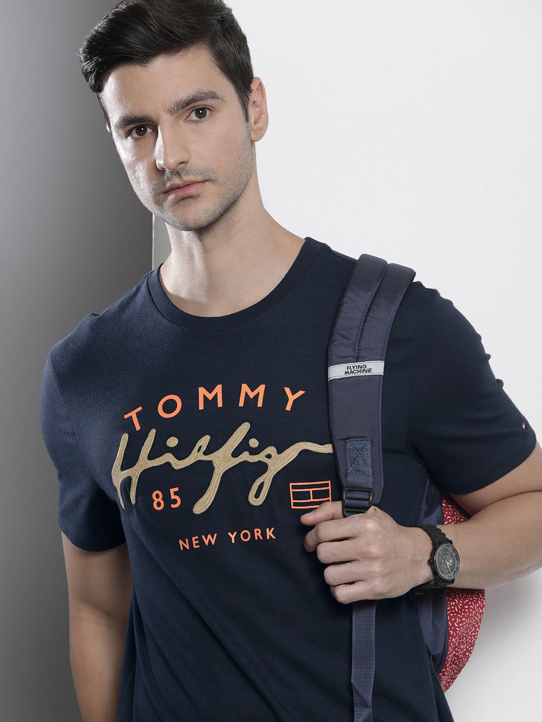 Tommy Hilfiger Men Navy Blue Brand Logo Printed Pure Cotton Embroidered Casual T-shirt
Tommy Hilfiger Men Navy Blue Brand Logo Printed Pure Cotton Embroidered Casual T-shirt