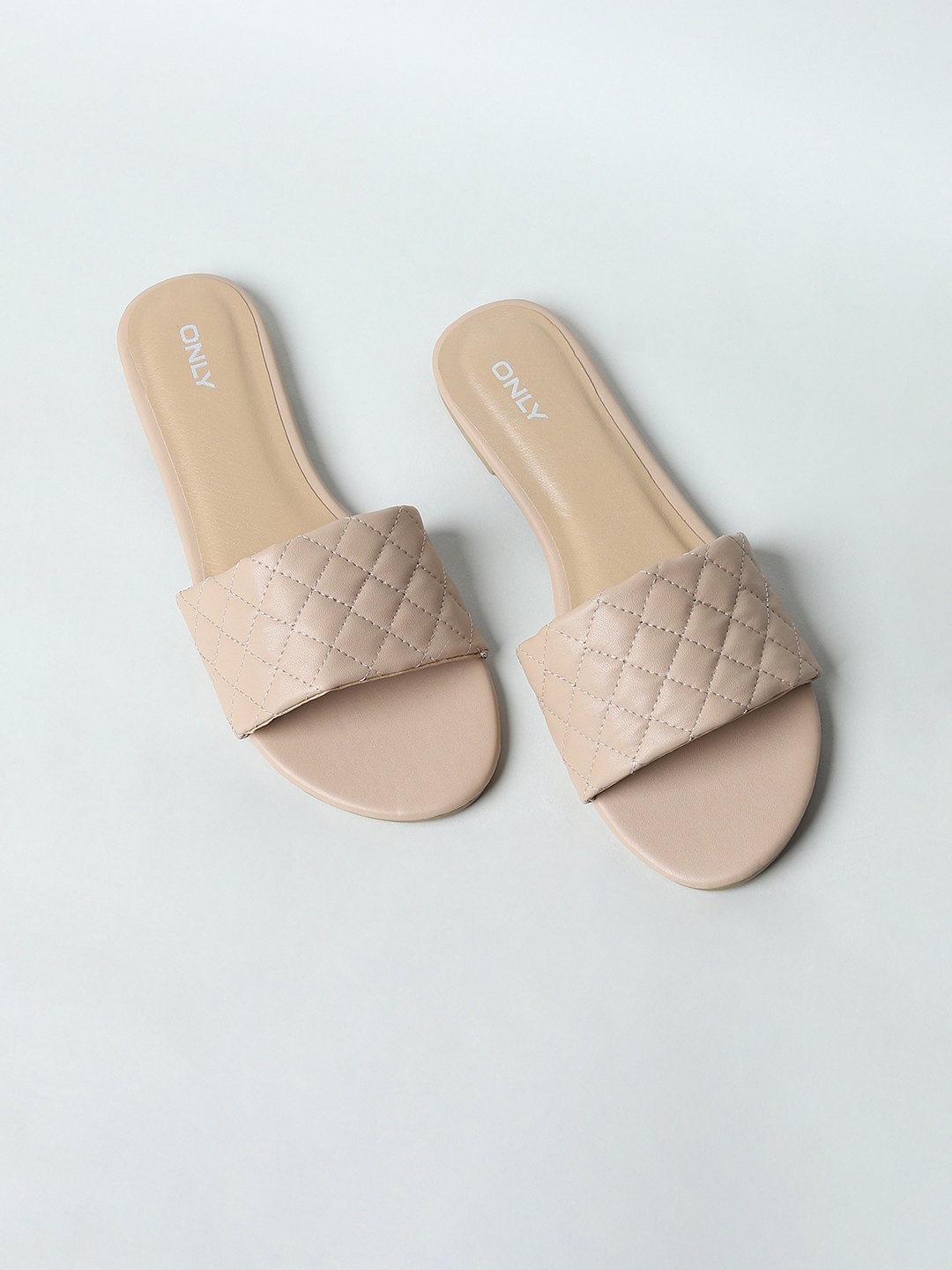 ONLY Women Beige Open Toe Flats