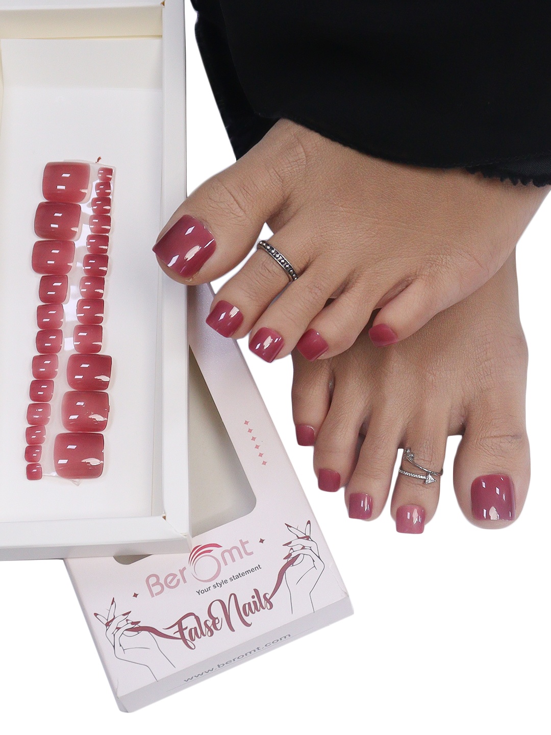 BEROMT 24 Pcs Long-Lasting Reusable Salon Finish Press On Toe Nails - Shade 207, Pink
BEROMT 24 Pcs Long-Lasting Reusable Salon Finish Press On Toe Nails - Shade 207, Pink