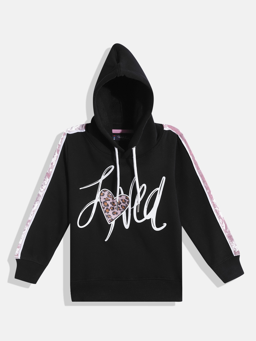 White Snow Girls Black & White Typography Printed Velvet Side Taping Hooded Sweatshirt
White Snow Girls Black & White Typography Printed Velvet Side Taping Hooded Sweatshirt