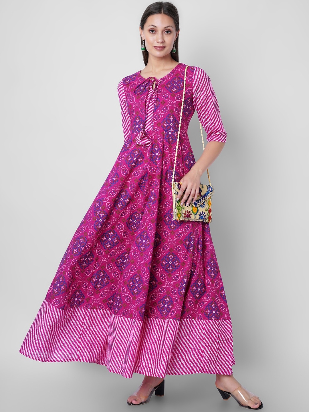 Sanganeri Kurti Women Purple Ethnic Motifs Printed Keyhole Neck Flared Sleeves Anarkali Kurta
Sanganeri Kurti Women Purple Ethnic Motifs Printed Keyhole Neck Flared Sleeves Anarkali Kurta