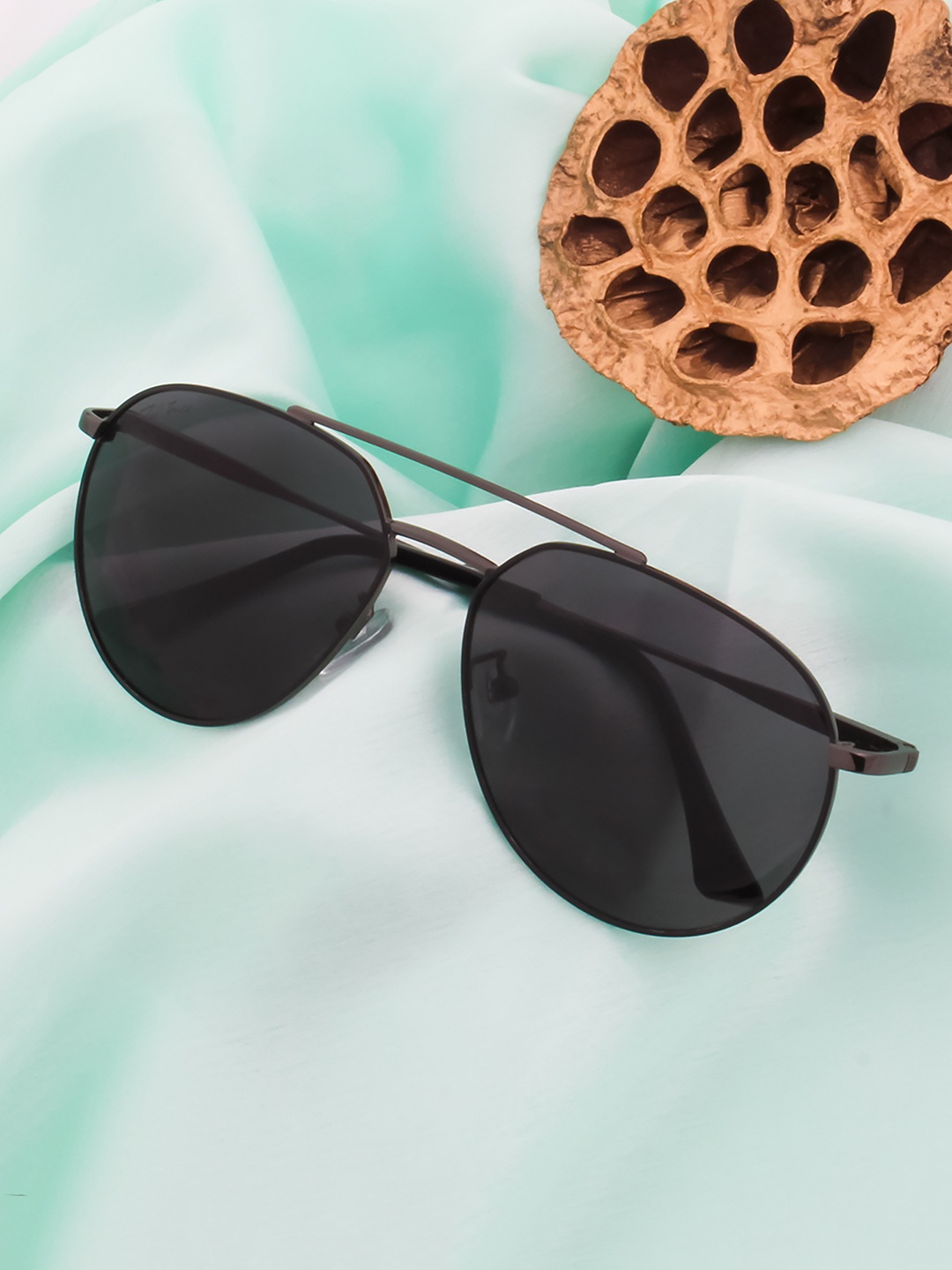 Ted Smith Unisex Grey Lens & Gunmetal-Toned Aviator Sunglasses with UV Protected Lens
Ted Smith Unisex Grey Lens & Gunmetal-Toned Aviator Sunglasses with UV Protected Lens
