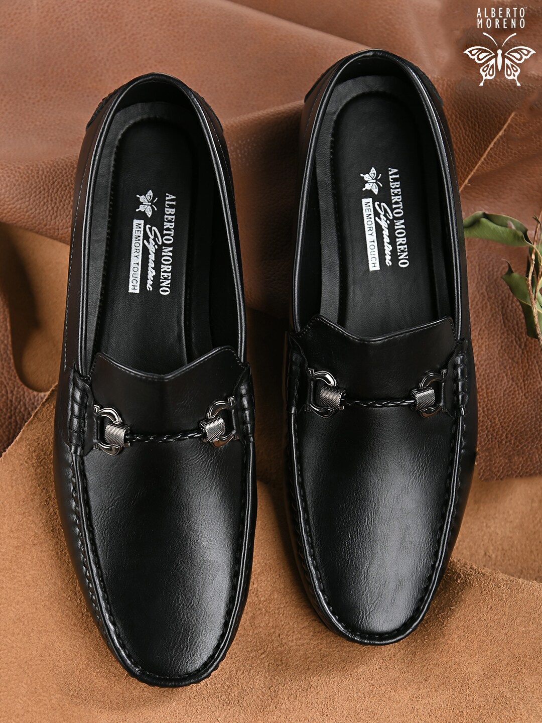 ALBERTO MORENO Men Black Loafers