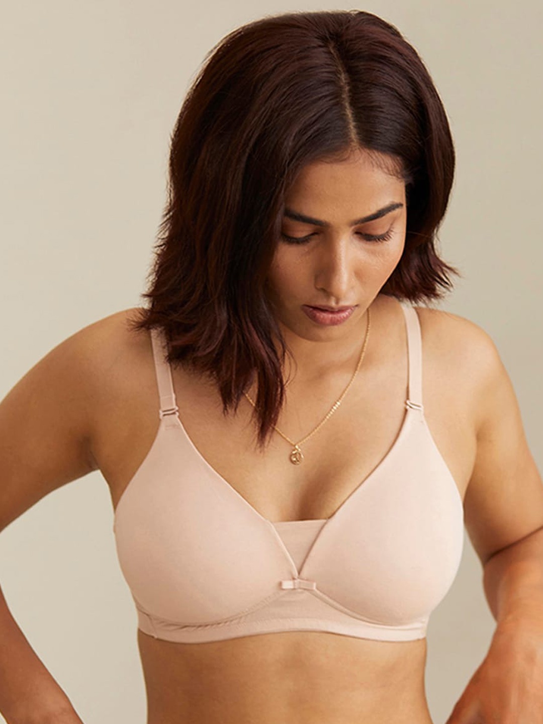 Nykd Women Breatheable Cotton Lightly Padded Wireless T-shirt Bra - 3/4th Coverage NYB003, Nude
Nykd Women Breatheable Cotton Lightly Padded Wireless T-shirt Bra - 3/4th Coverage NYB003, Nude