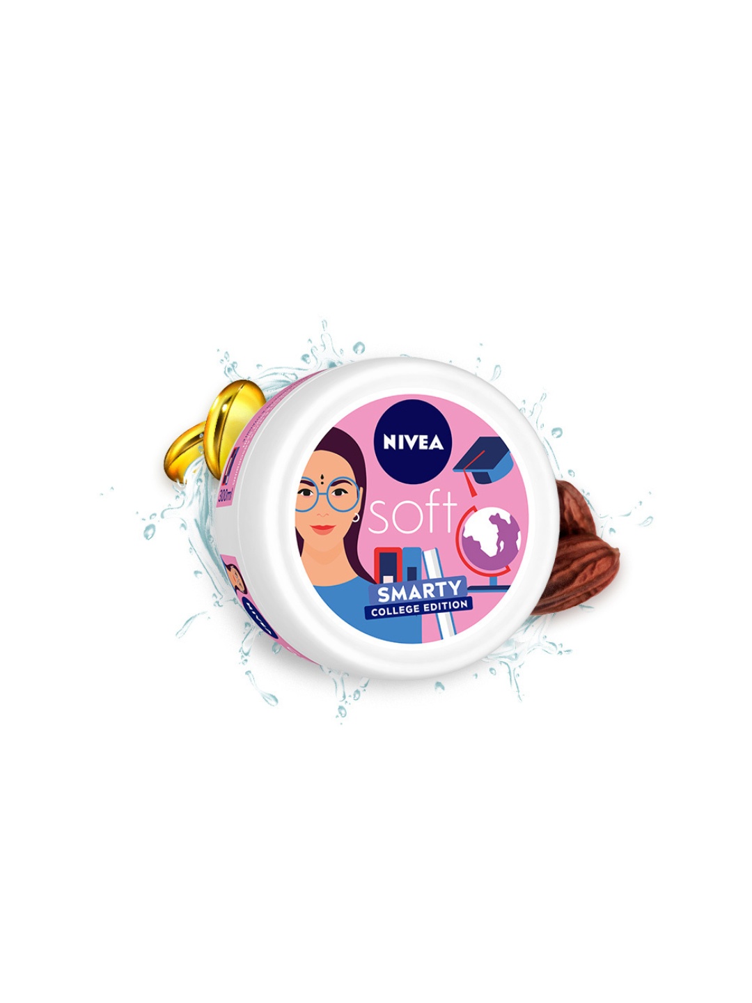Nivea Soft Face & Body Non Sticky Moisturizer Cream 300 ml - Smarty College Edition, Pink
Nivea Soft Face & Body Non Sticky Moisturizer Cream 300 ml - Smarty College Edition, Pink