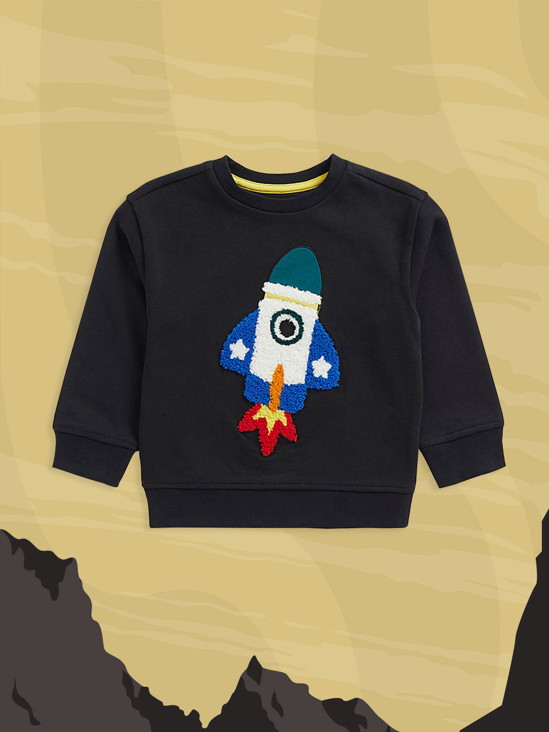 mothercare Infant Boys Black Conversational Self Design Applique Pure Cotton Sweatshirt 
mothercare Infant Boys Black Conversational Self Design Applique Pure Cotton Sweatshirt