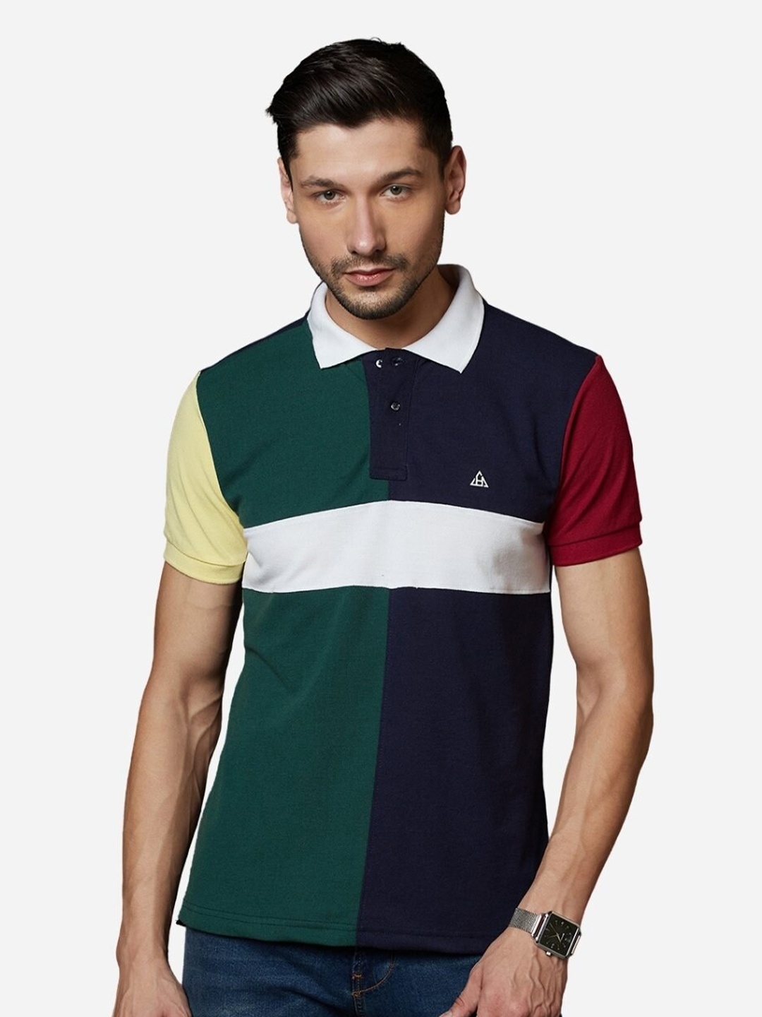 HillTop Polos Men Green & french middle red purple Polo Collar Applique Slim Fit T-shirt
HillTop Polos Men Green & french middle red purple Polo Collar Applique Slim Fit T-shirt