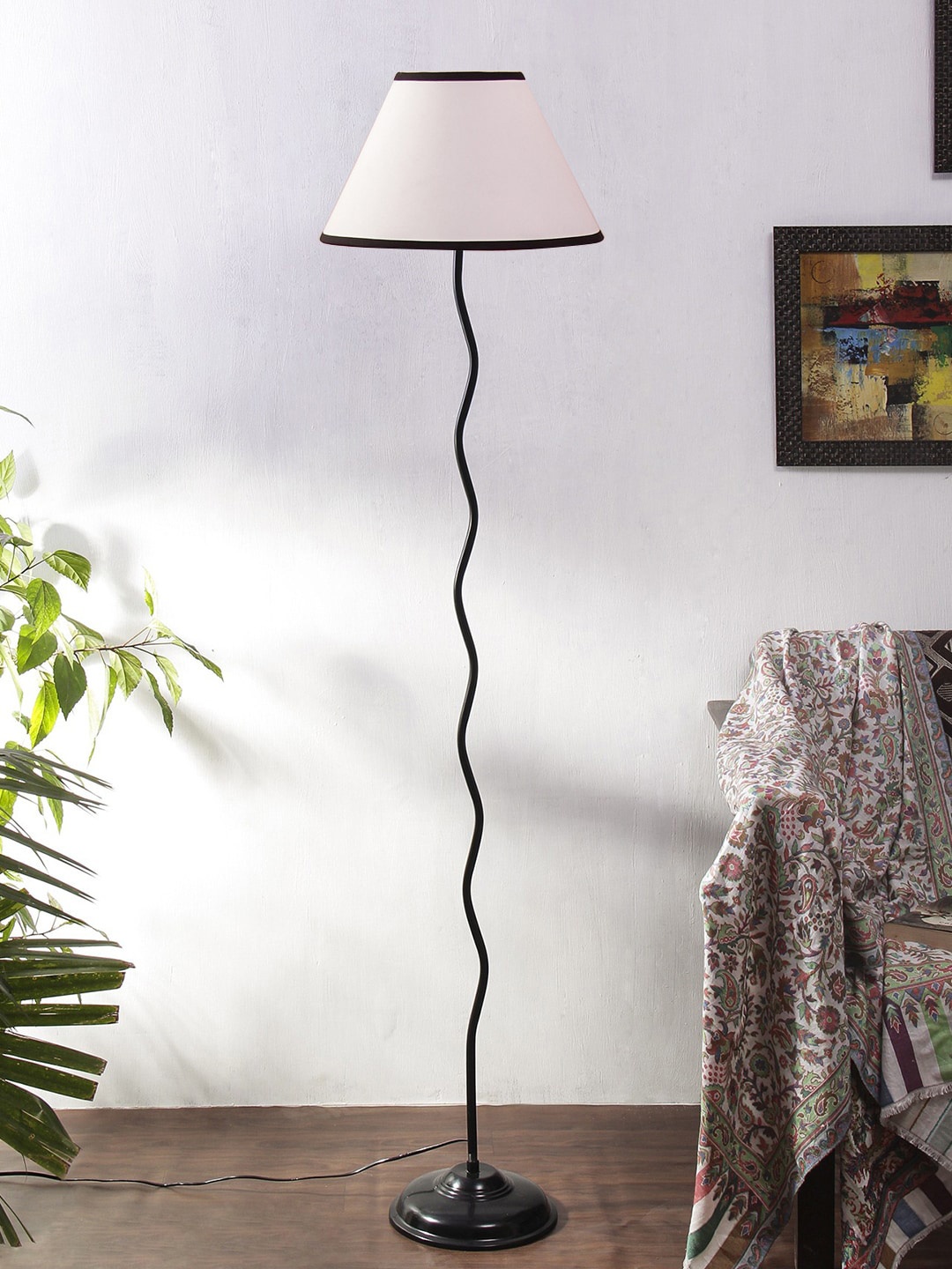 Devansh White Solid Floor Lamps
