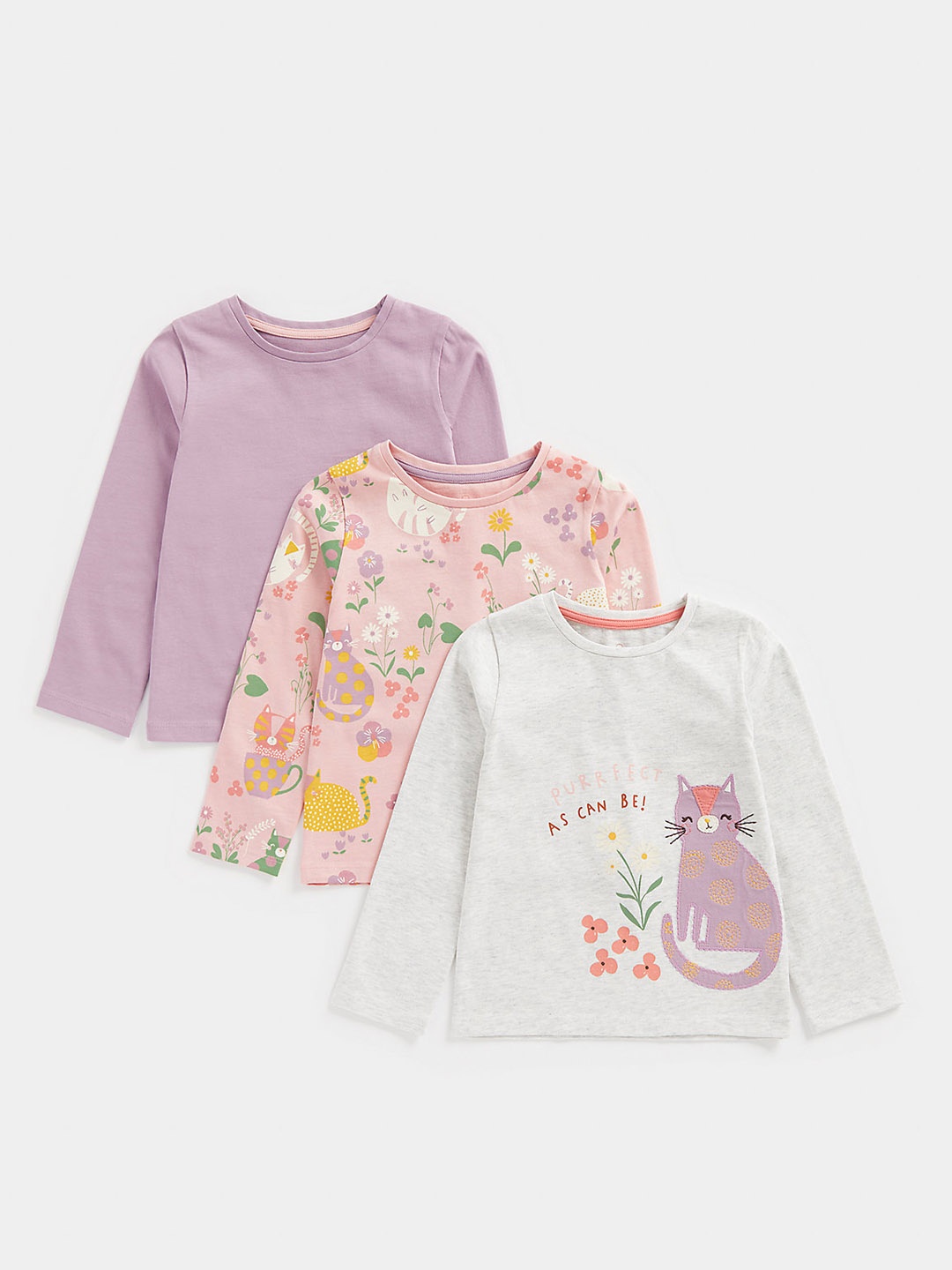mothercare Girls Grey Melange & Peach Pink Pack Of 3 Pure Cotton Applique T-shirts
mothercare Girls Grey Melange & Peach Pink Pack Of 3 Pure Cotton Applique T-shirts