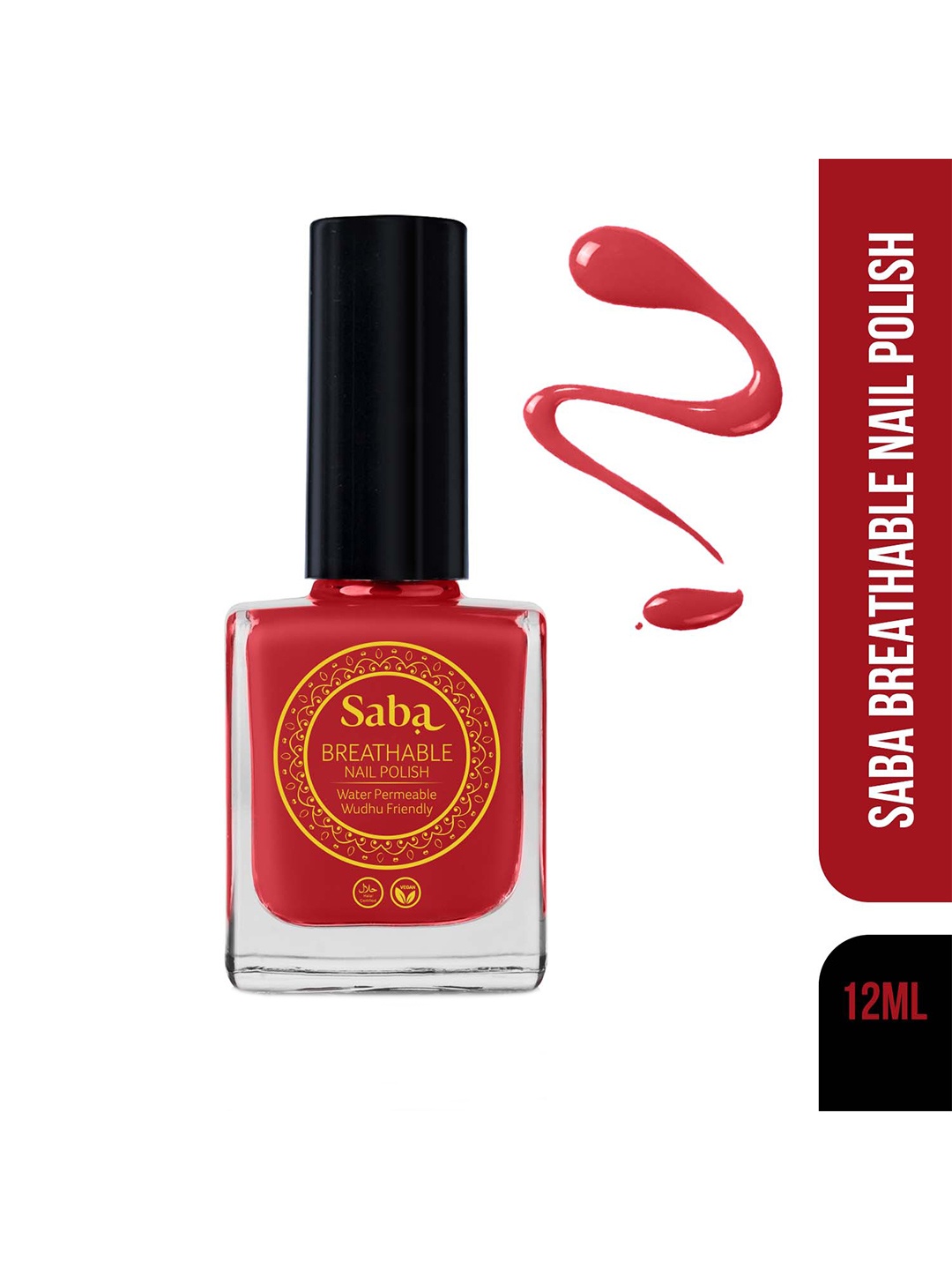 Saba Water Permeable Vegan Wudhu Friendly Breathable Nail Polish 12 ml - Dark Fantasy, Red
Saba Water Permeable Vegan Wudhu Friendly Breathable Nail Polish 12 ml - Dark Fantasy, Red