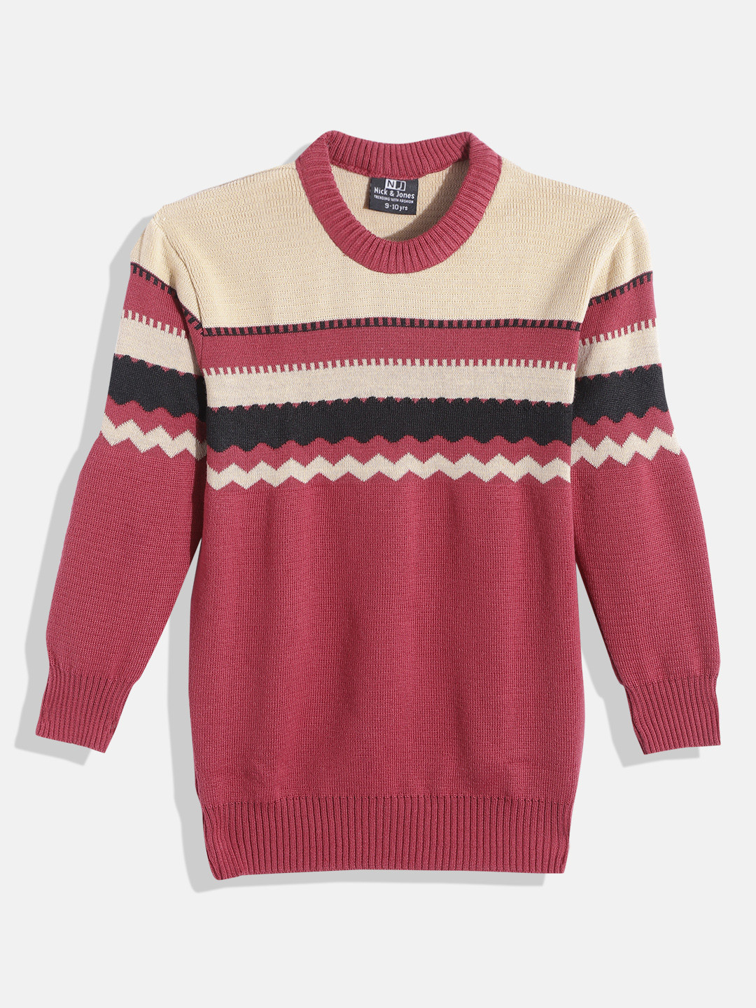 Nick and Jones Girls Acrylic Striped Pullover, Pink
Nick and Jones Girls Acrylic Striped Pullover, Pink