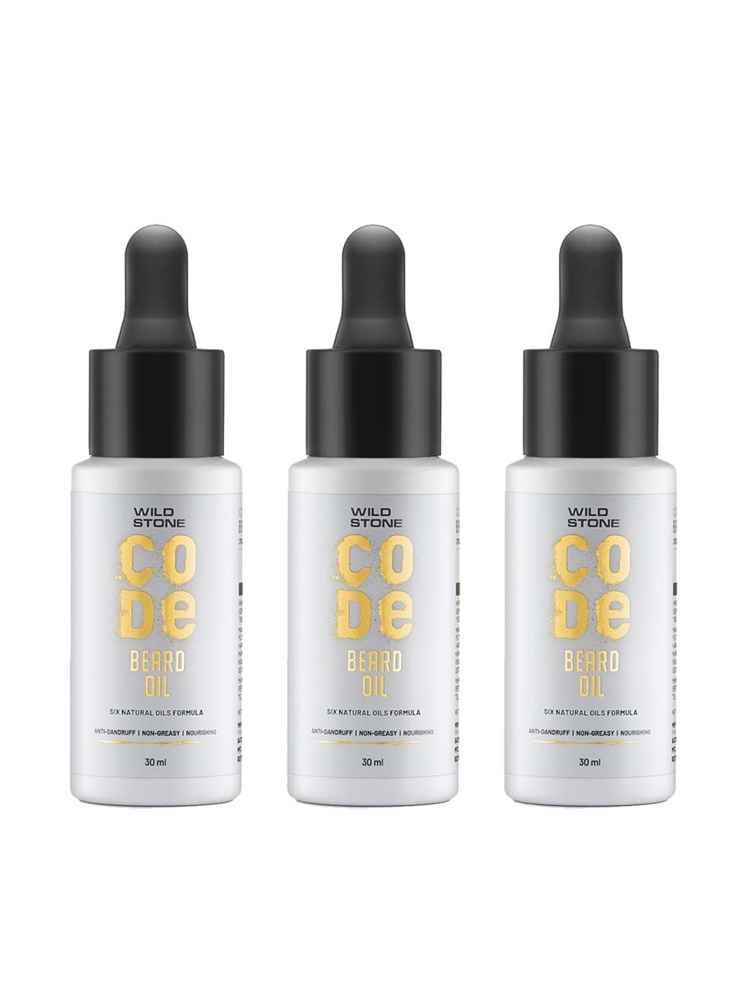 Wild stone Men Set of 3 Code Beard Oils for Anti-Dandruff & Non Greasy Beard - 30 ml Each, White
Wild stone Men Set of 3 Code Beard Oils for Anti-Dandruff & Non Greasy Beard - 30 ml Each, White
