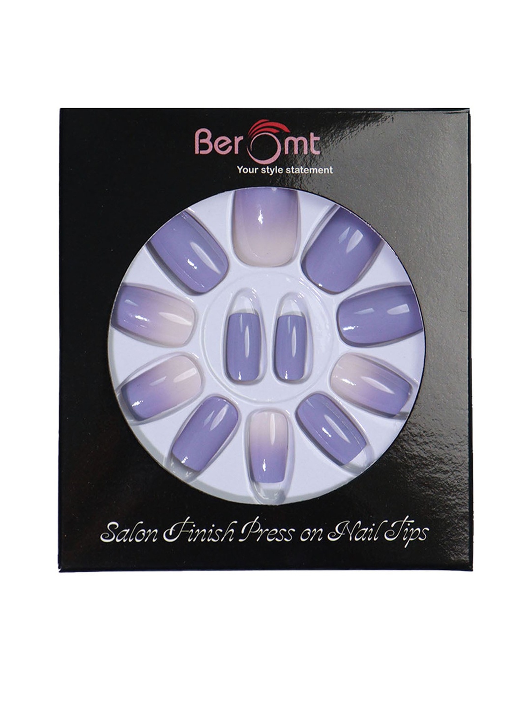BEROMT 12 Pcs Long-Lasting Reusable Lightweight Salon Finish Press on Nail Tips- Shade 157, Purple
BEROMT 12 Pcs Long-Lasting Reusable Lightweight Salon Finish Press on Nail Tips- Shade 157, Purple