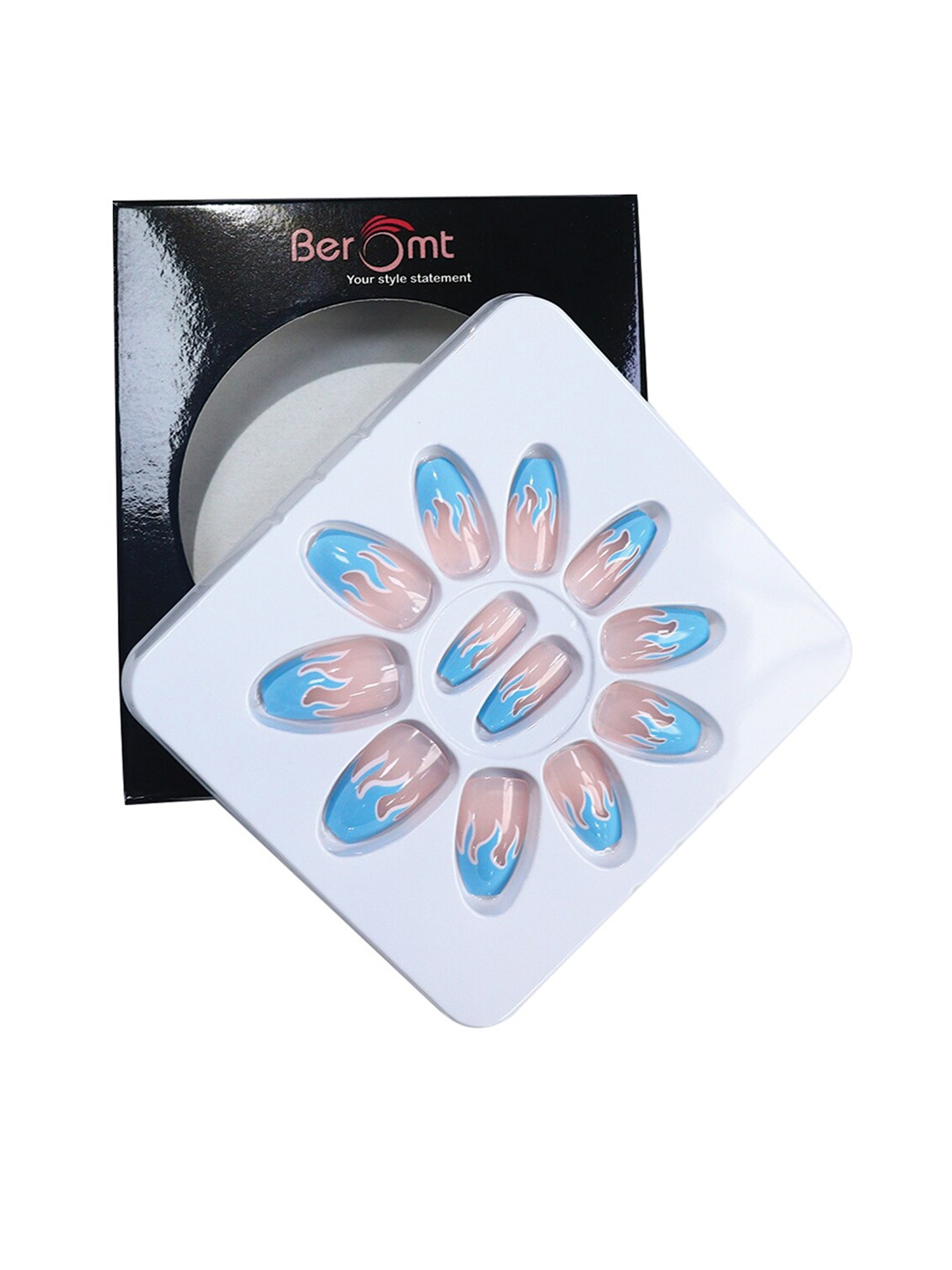 BEROMT 12 Pcs Long-Lasting Reusable Lightweight Salon Finish Press on Nail Tips- Shade 231, Turquoise blue
BEROMT 12 Pcs Long-Lasting Reusable Lightweight Salon Finish Press on Nail Tips- Shade 231, Turquoise blue