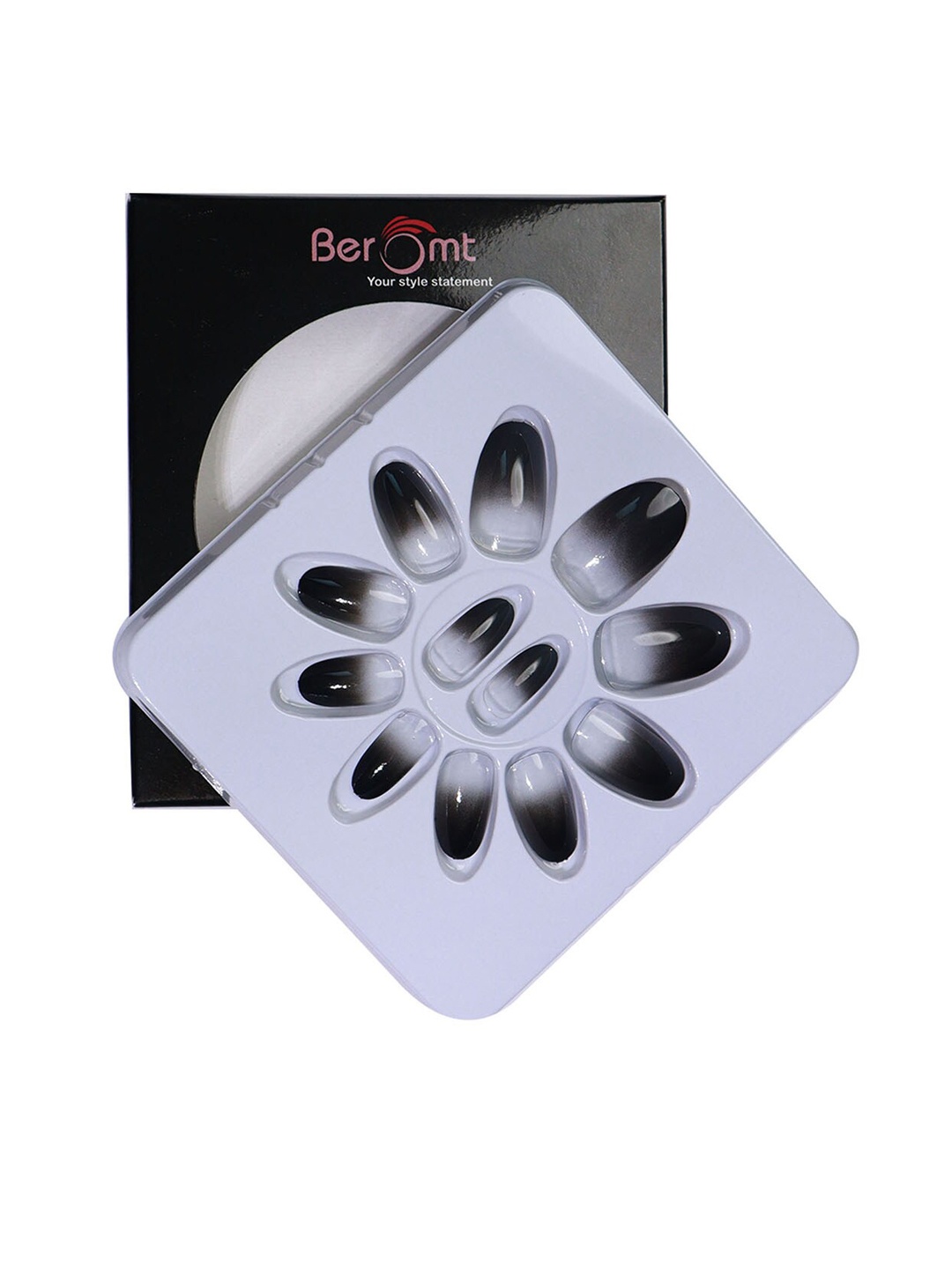 BEROMT 12 Pcs Long-Lasting Reusable Lightweight Salon Finish Press on Nail Tips- Shade 203, Black
BEROMT 12 Pcs Long-Lasting Reusable Lightweight Salon Finish Press on Nail Tips- Shade 203, Black