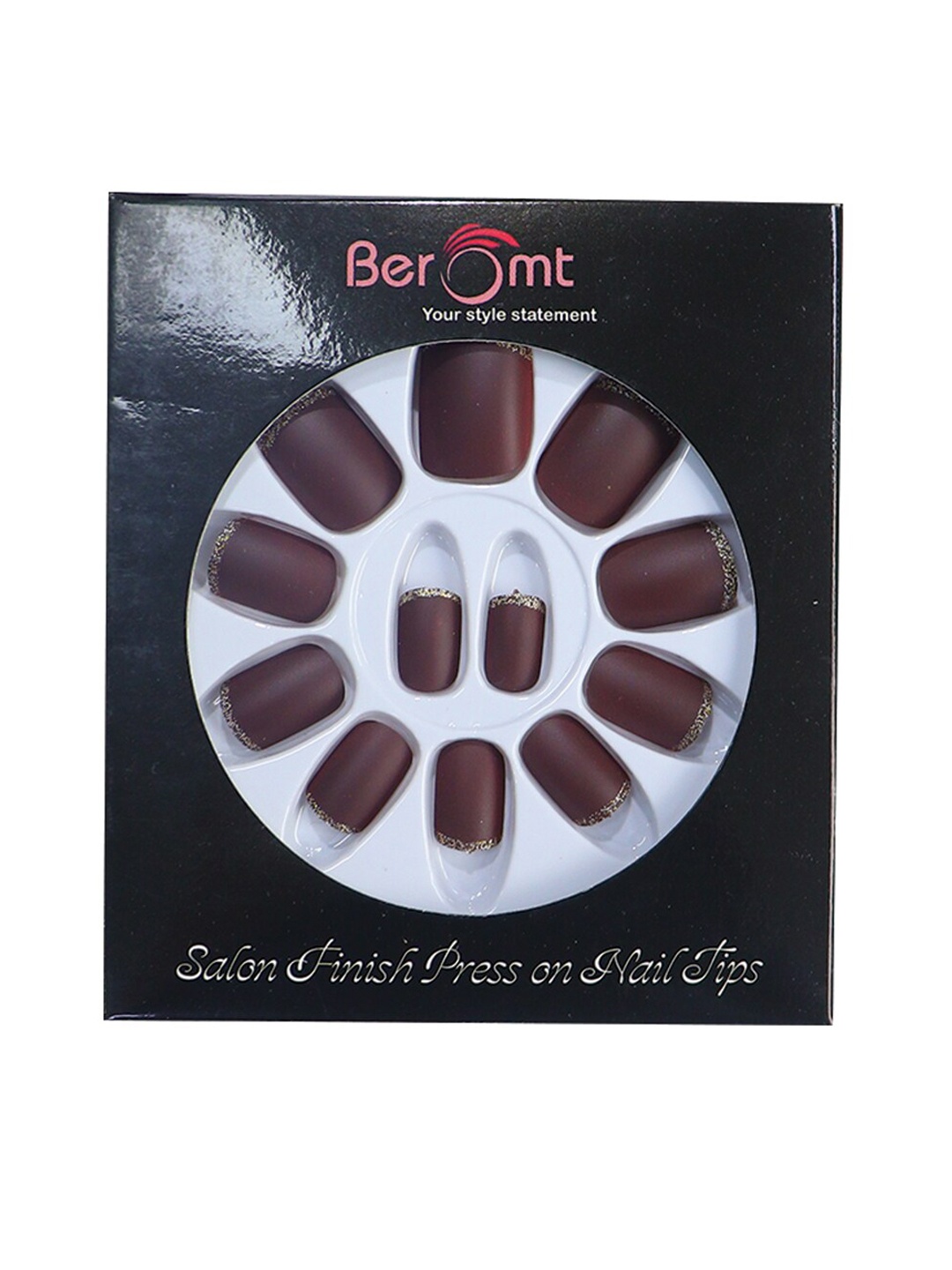 BEROMT 12 Pcs Long-Lasting Reusable Lightweight Salon Finish Press on Nail Tips- Shade 230, Brown
BEROMT 12 Pcs Long-Lasting Reusable Lightweight Salon Finish Press on Nail Tips- Shade 230, Brown