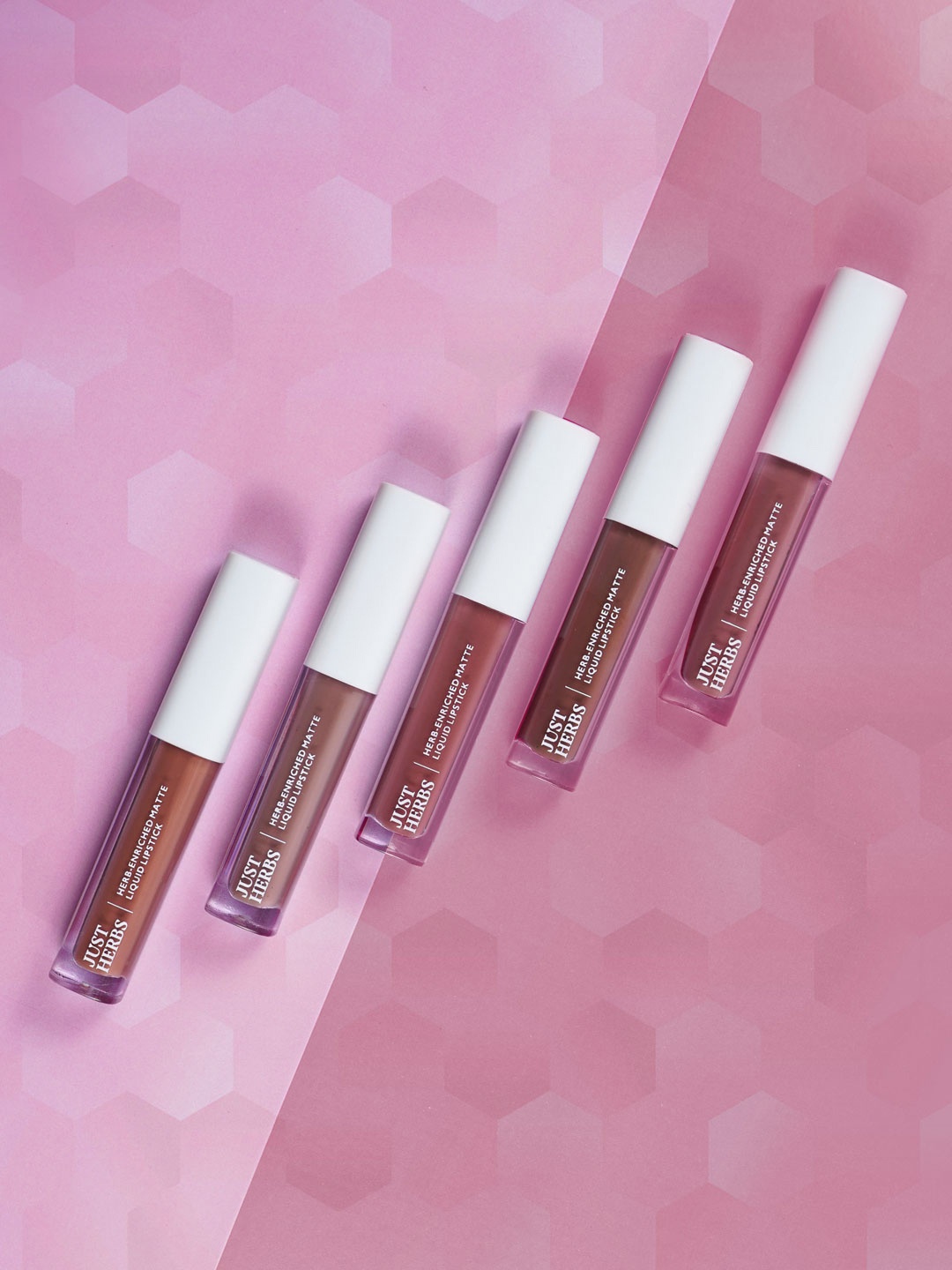 Just Herbs Set of 5 Matte Liquid Lipstick with Sweet Almond Oil 10 ml-Nudes & Browns, Multi
Just Herbs Set of 5 Matte Liquid Lipstick with Sweet Almond Oil 10 ml-Nudes & Browns, Multi