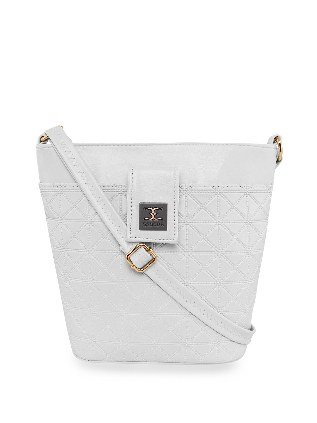 ESBEDA White PU Bucket Sling Bag with Quilted
ESBEDA White PU Bucket Sling Bag with Quilted