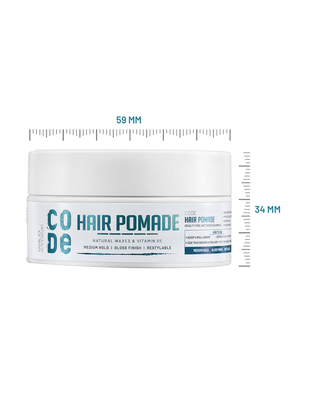 Wild stone Men Code Gloss Finish & Medium Hold Hair Pomade with Vitamin B5 - 40 g, White
Wild stone Men Code Gloss Finish & Medium Hold Hair Pomade with Vitamin B5 - 40 g, White